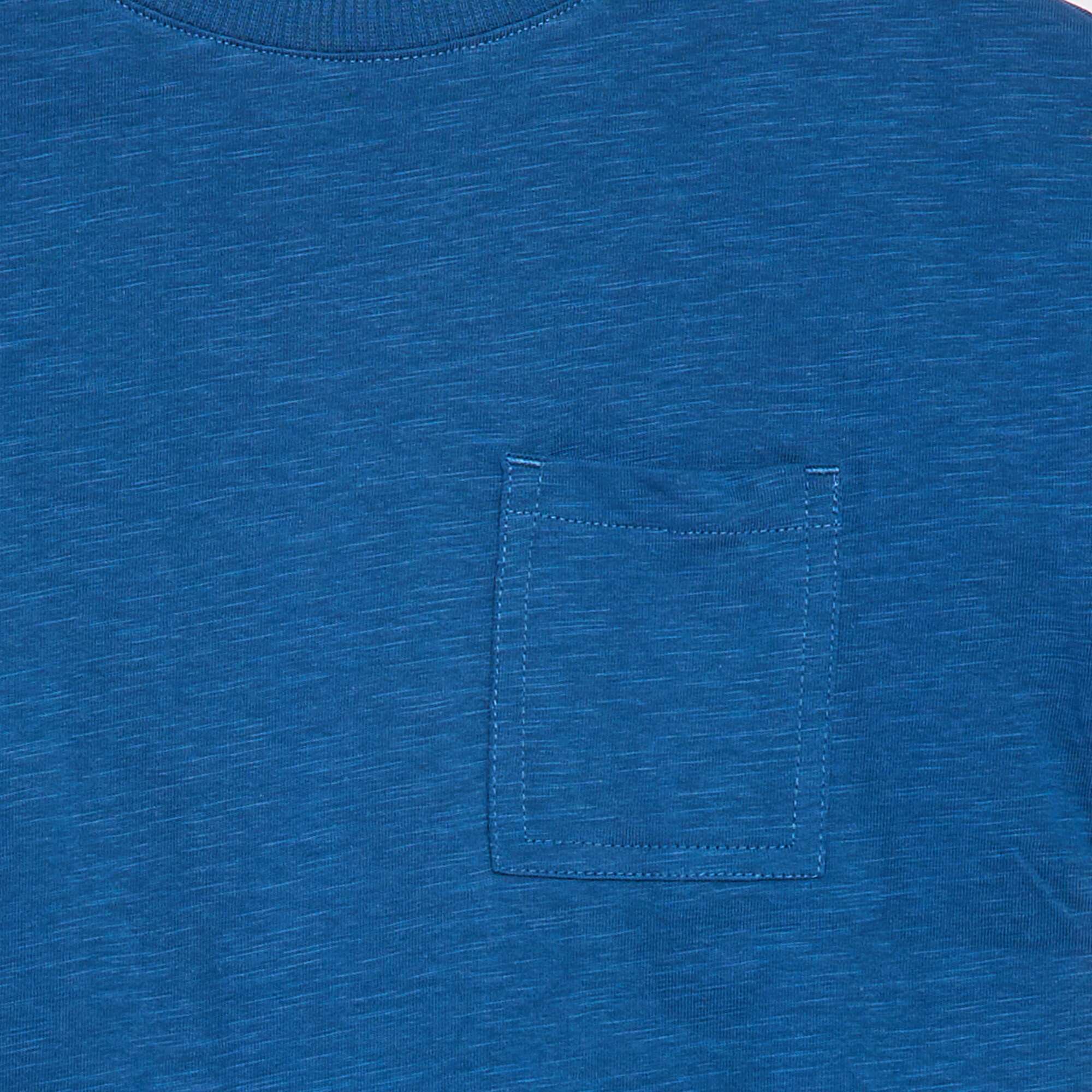 Plain T-shirt with pocket BLUE - Image 3