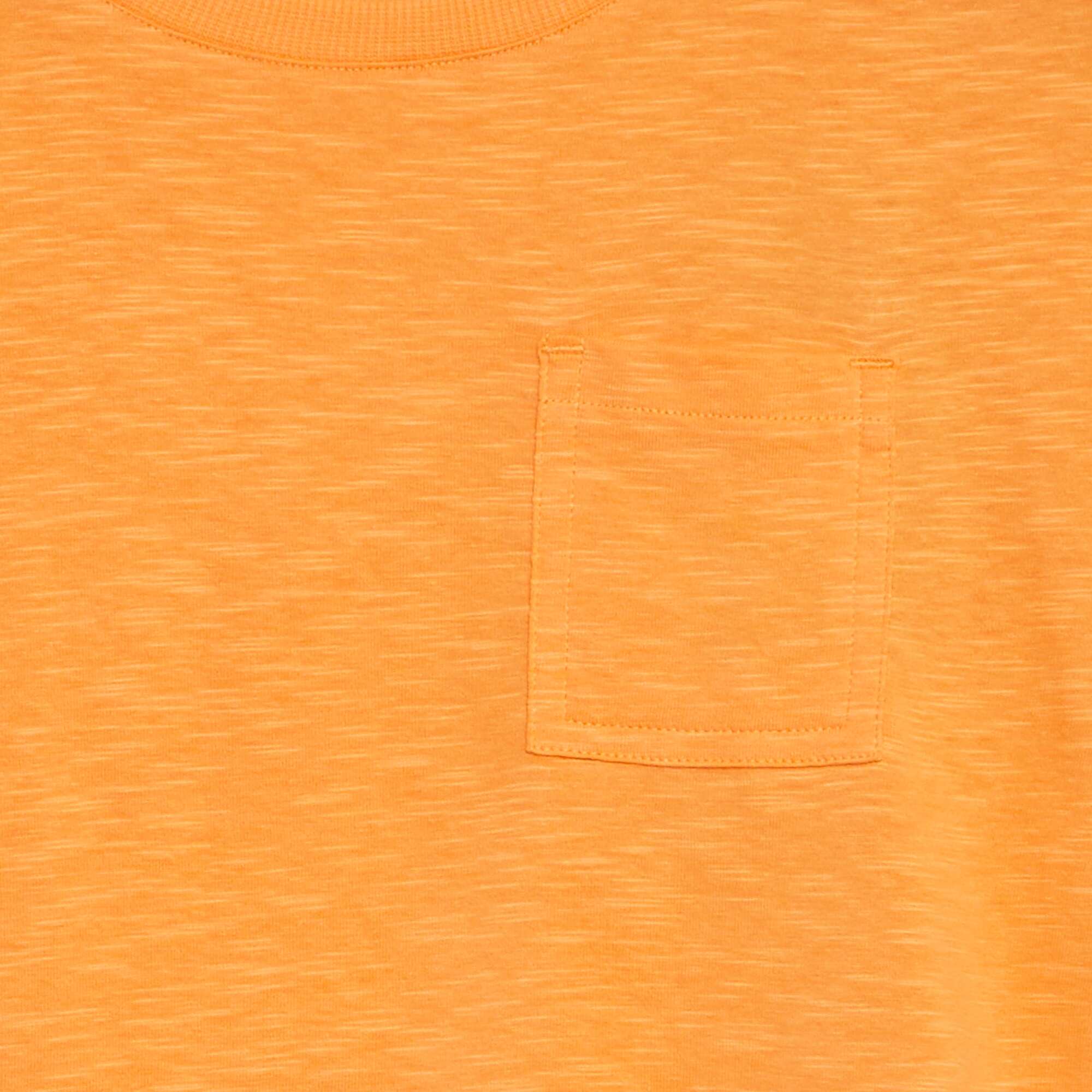 Plain T-shirt with pocket ORANGE - Image 3