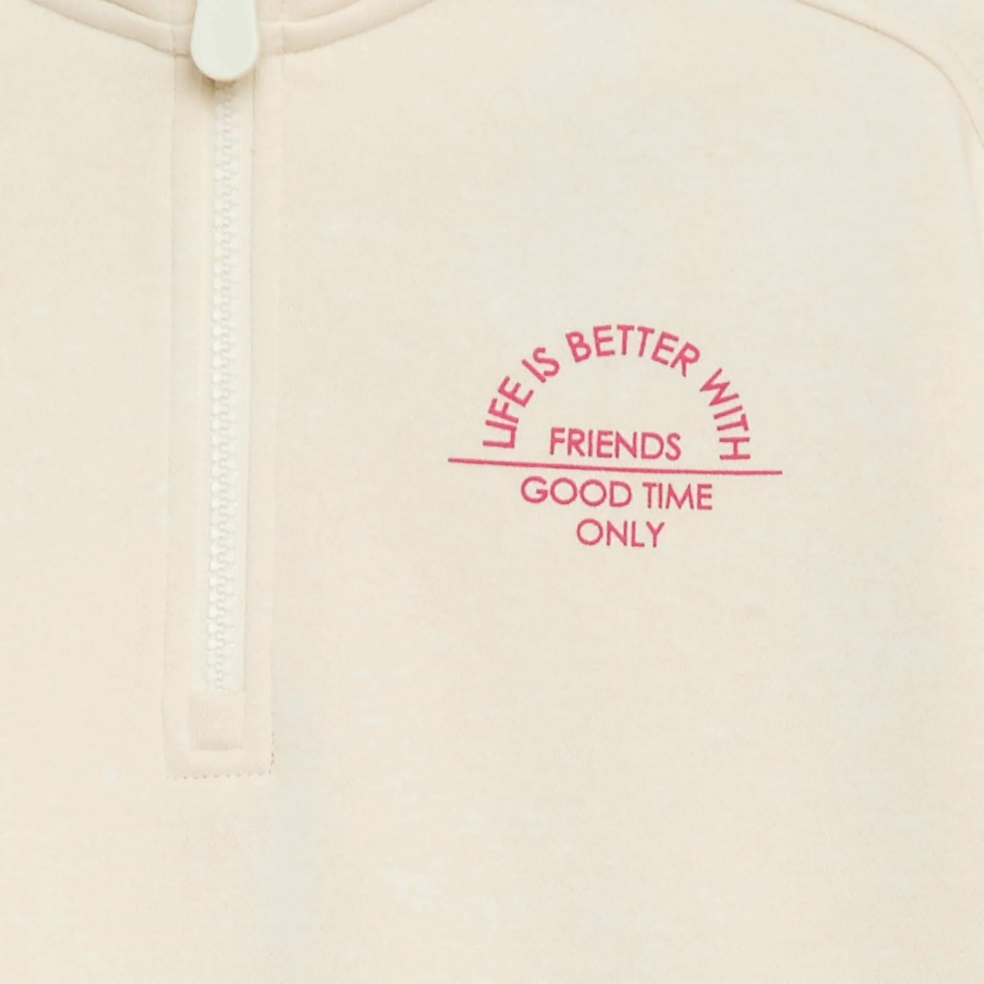 Plain Trucker Sweatshirt BEIGE - Image 2