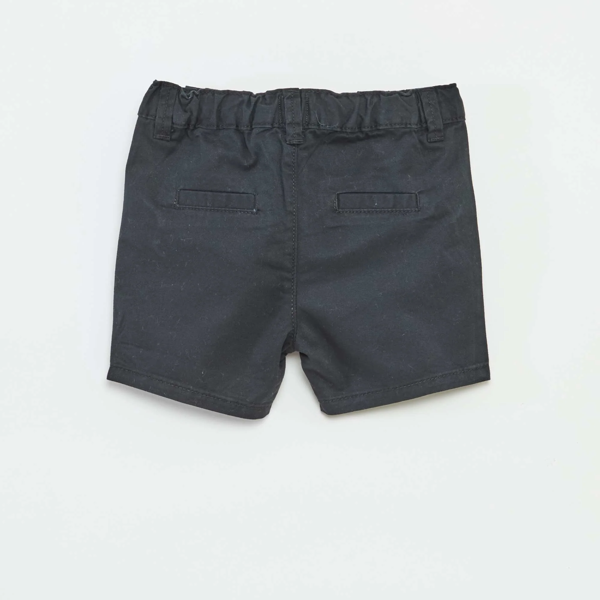Plain Twill Chino Shorts BLACK - Image 3