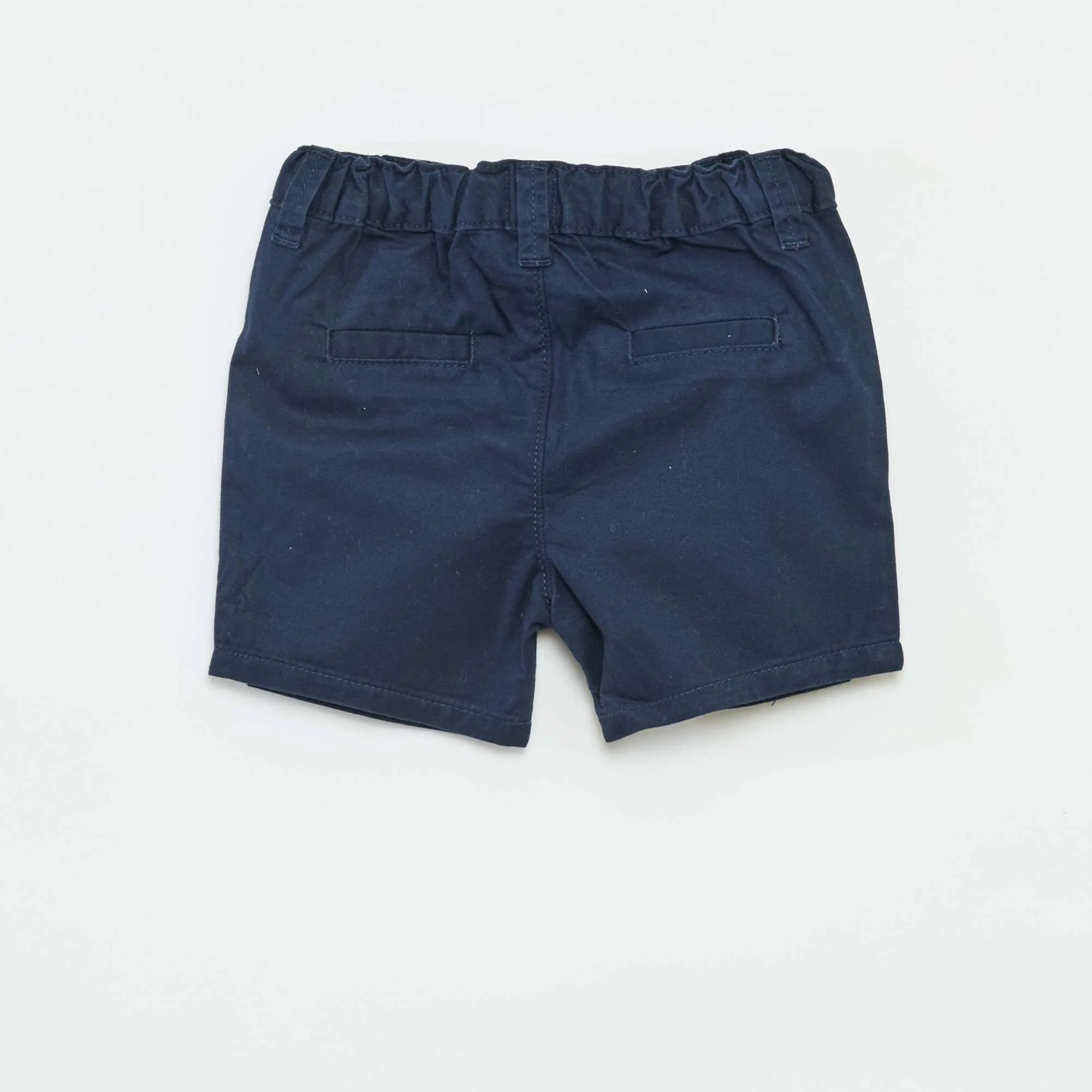 Plain Twill Chino Shorts BLUE - Image 3