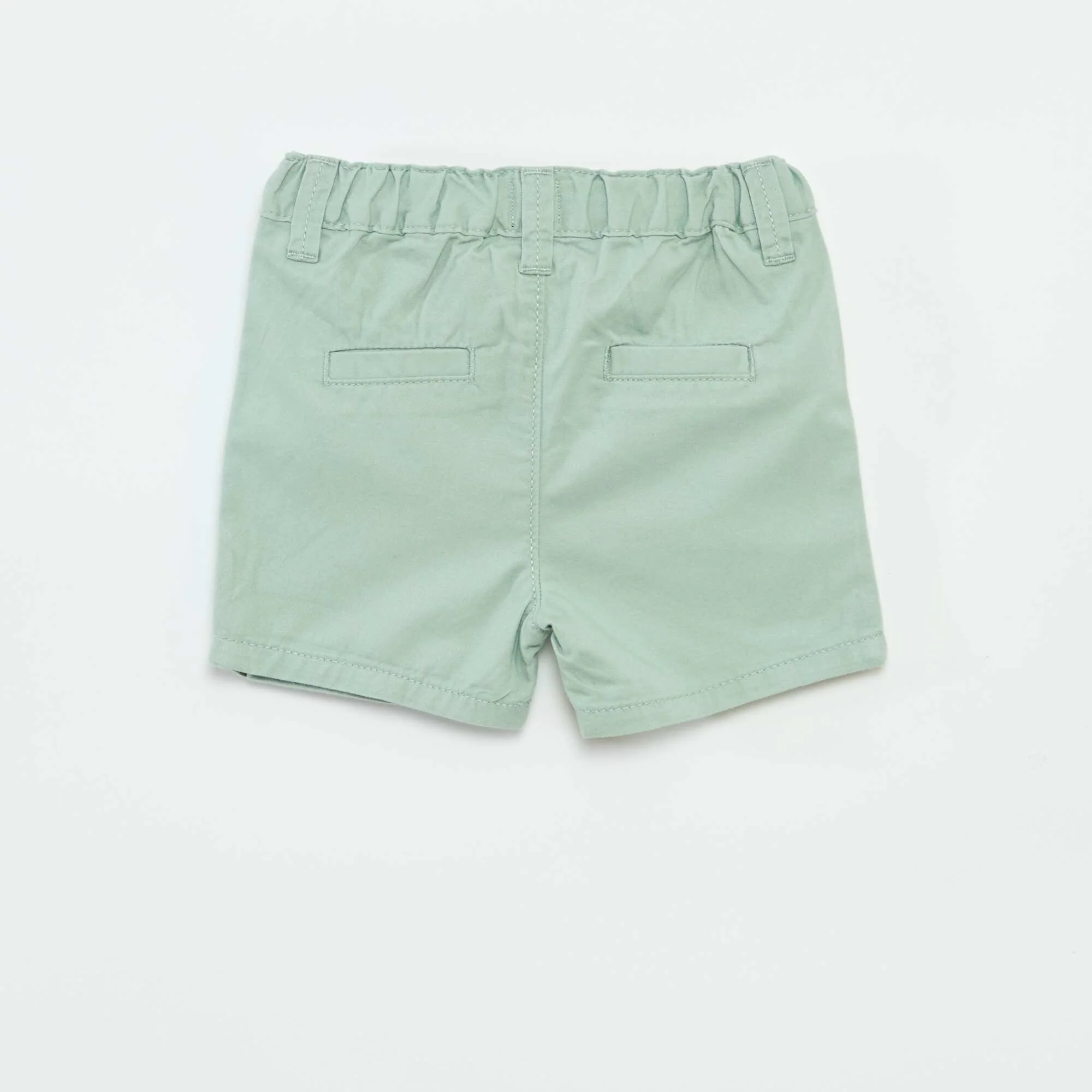 Plain Twill Chino Shorts GREEN - Image 3