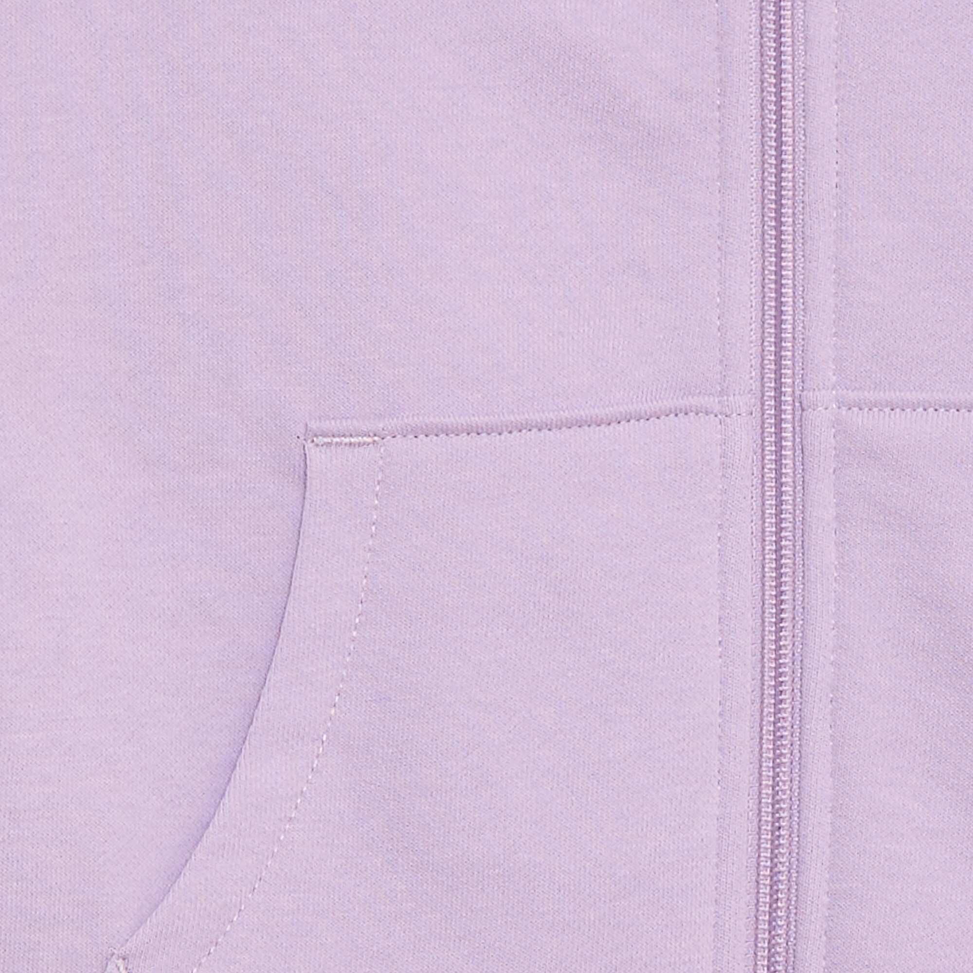 Plain zip-up hooded sweatshirt PURPLE - Image 3