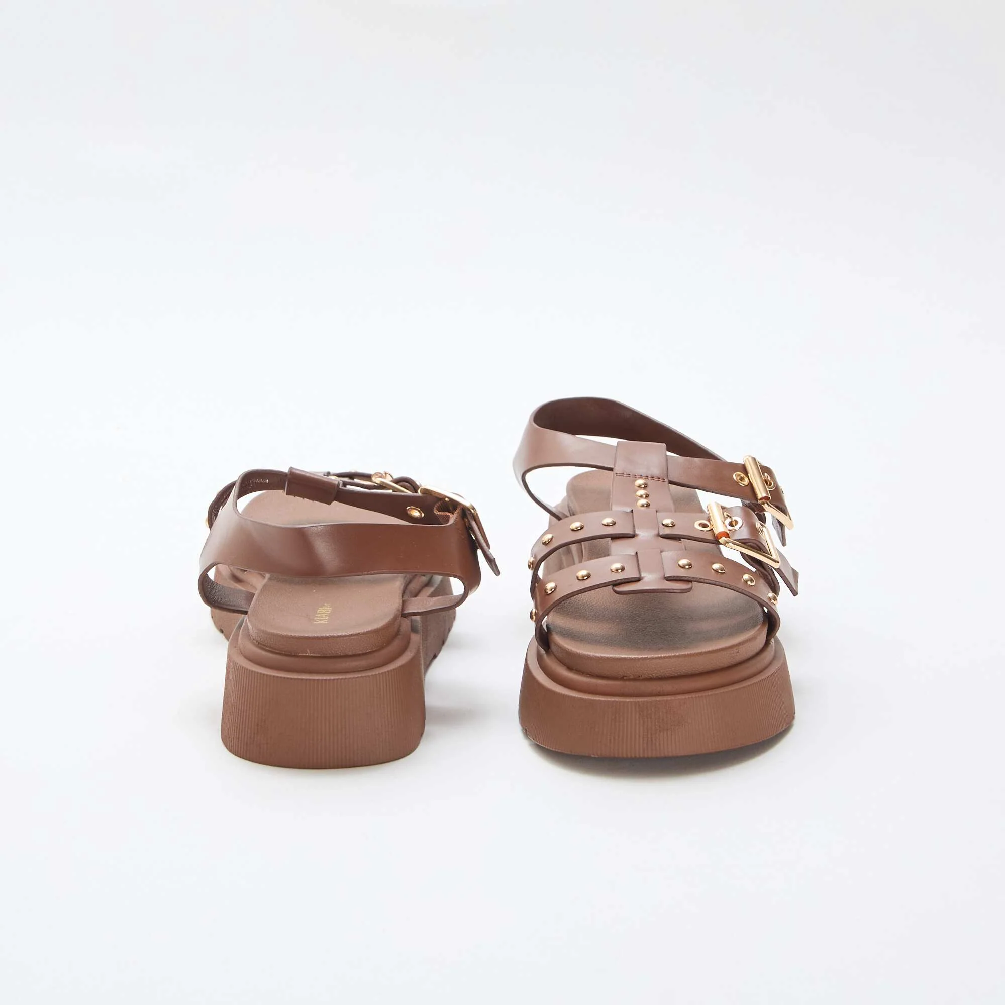 Platform Sole Sandals BROWN - Image 3