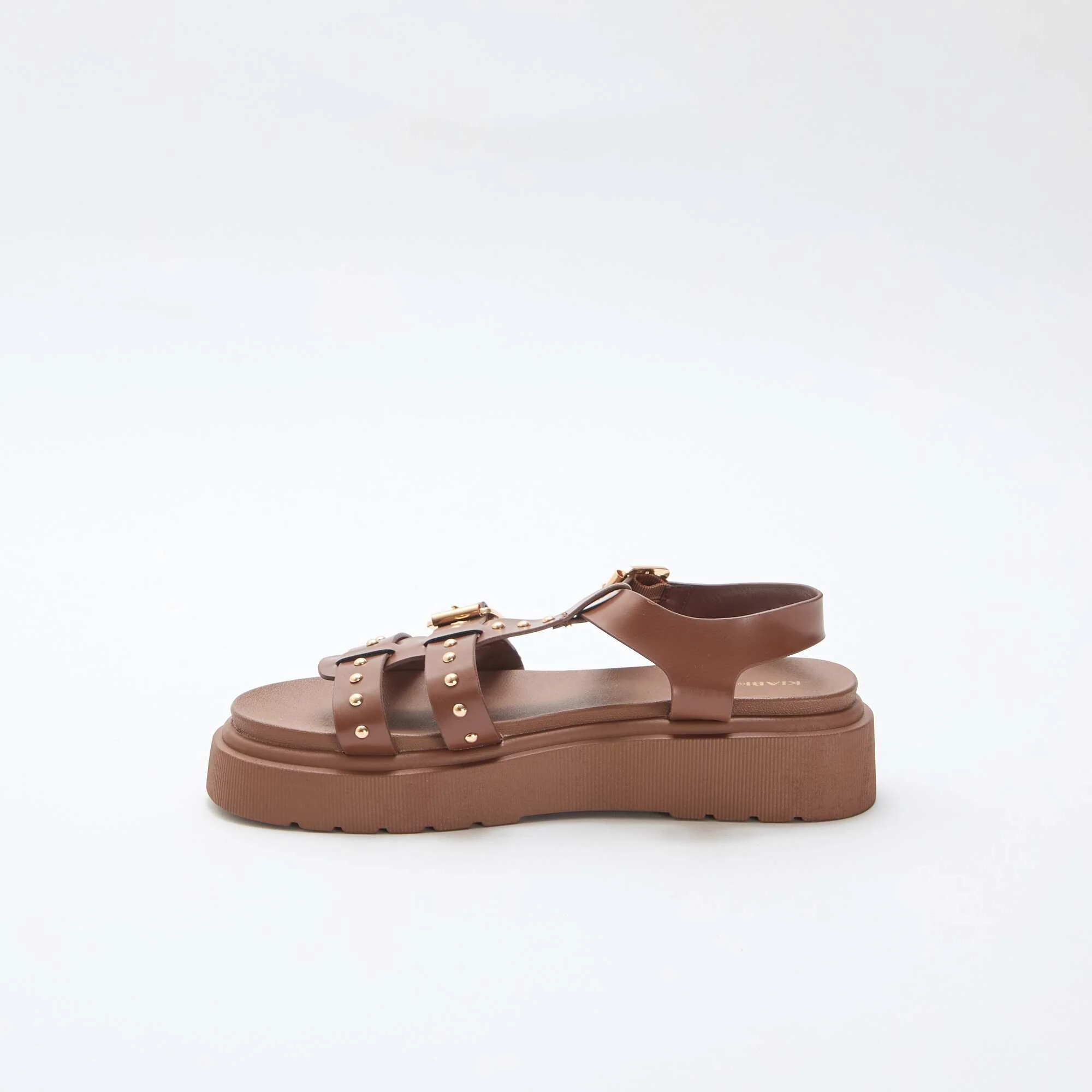 Platform Sole Sandals BROWN - Image 4