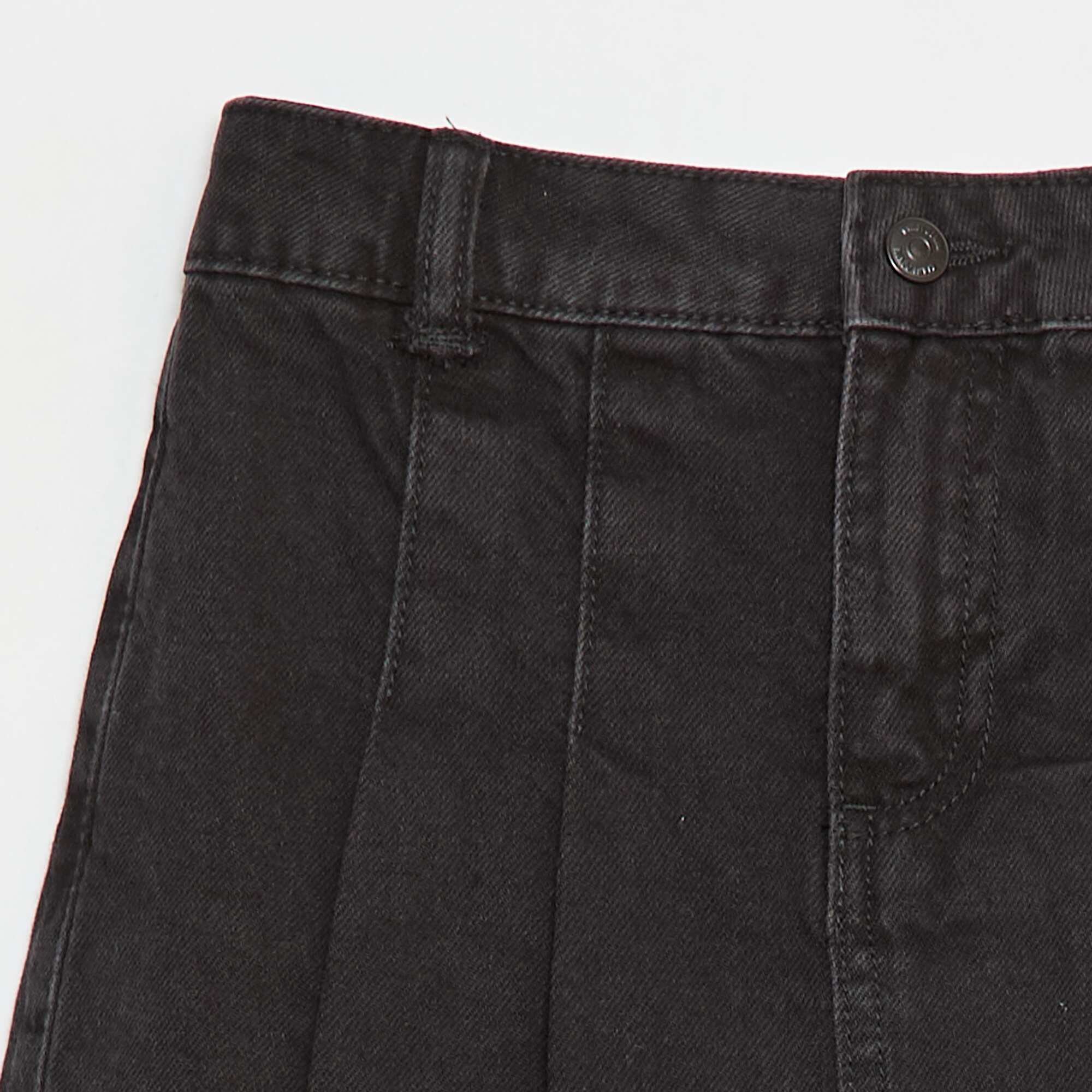Pleated denim skort GREY - Image 3