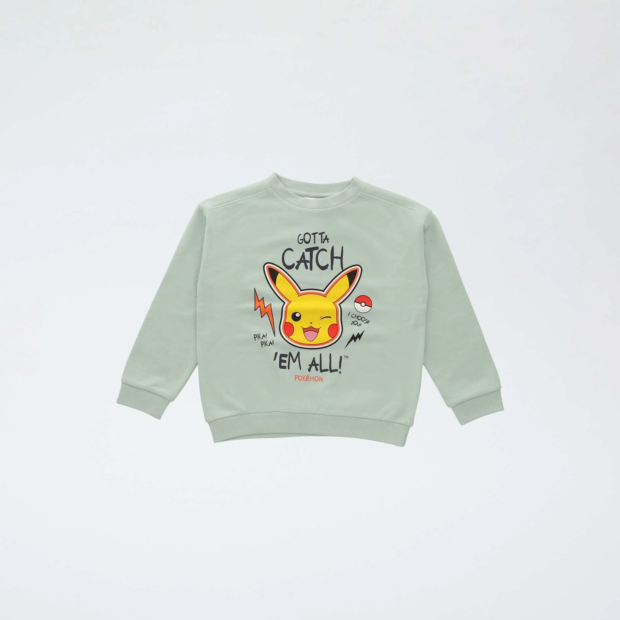 'Pokémon' Print Cotton Sweater BLUE