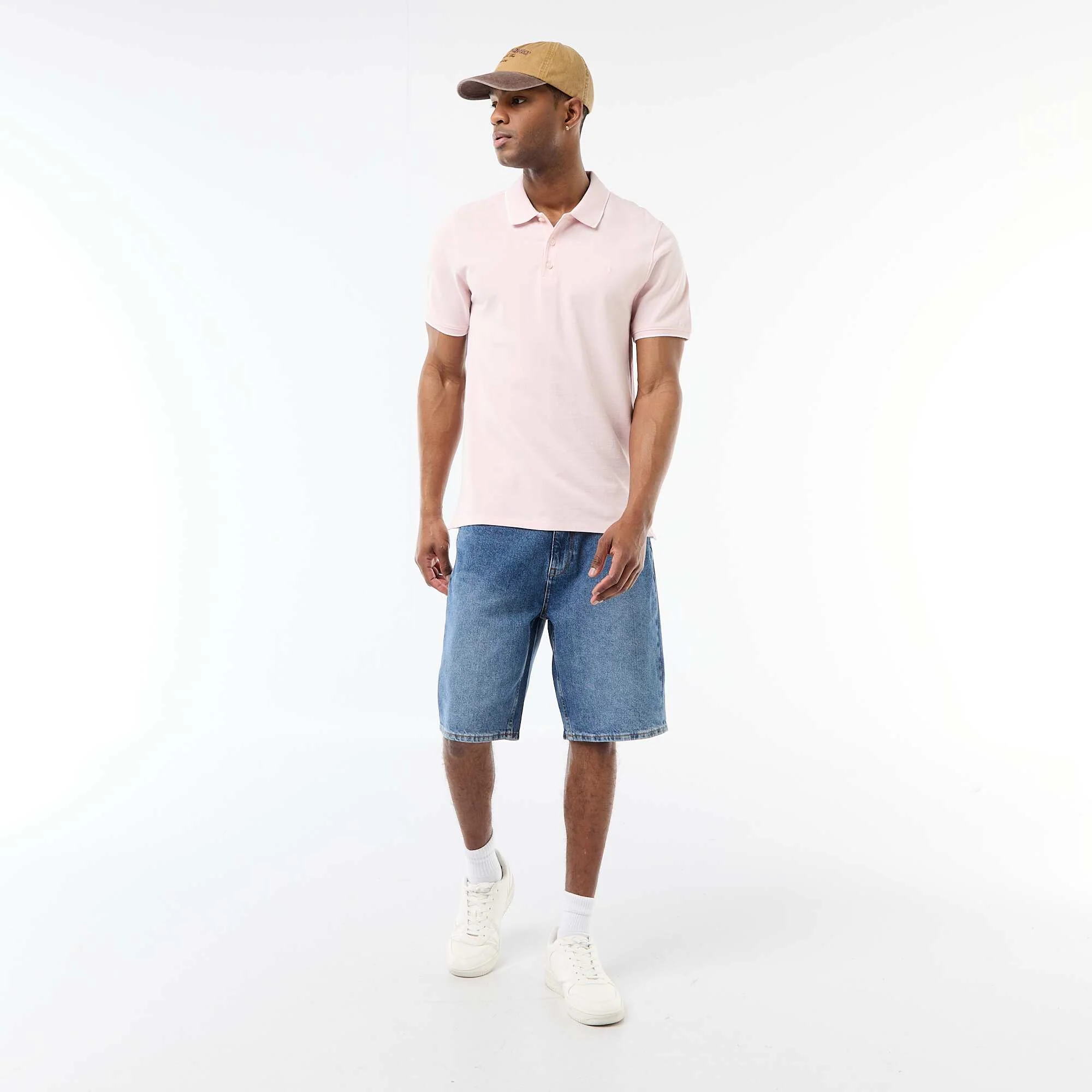 Polo Shirt with Chest Embroidery PINK - Image 2