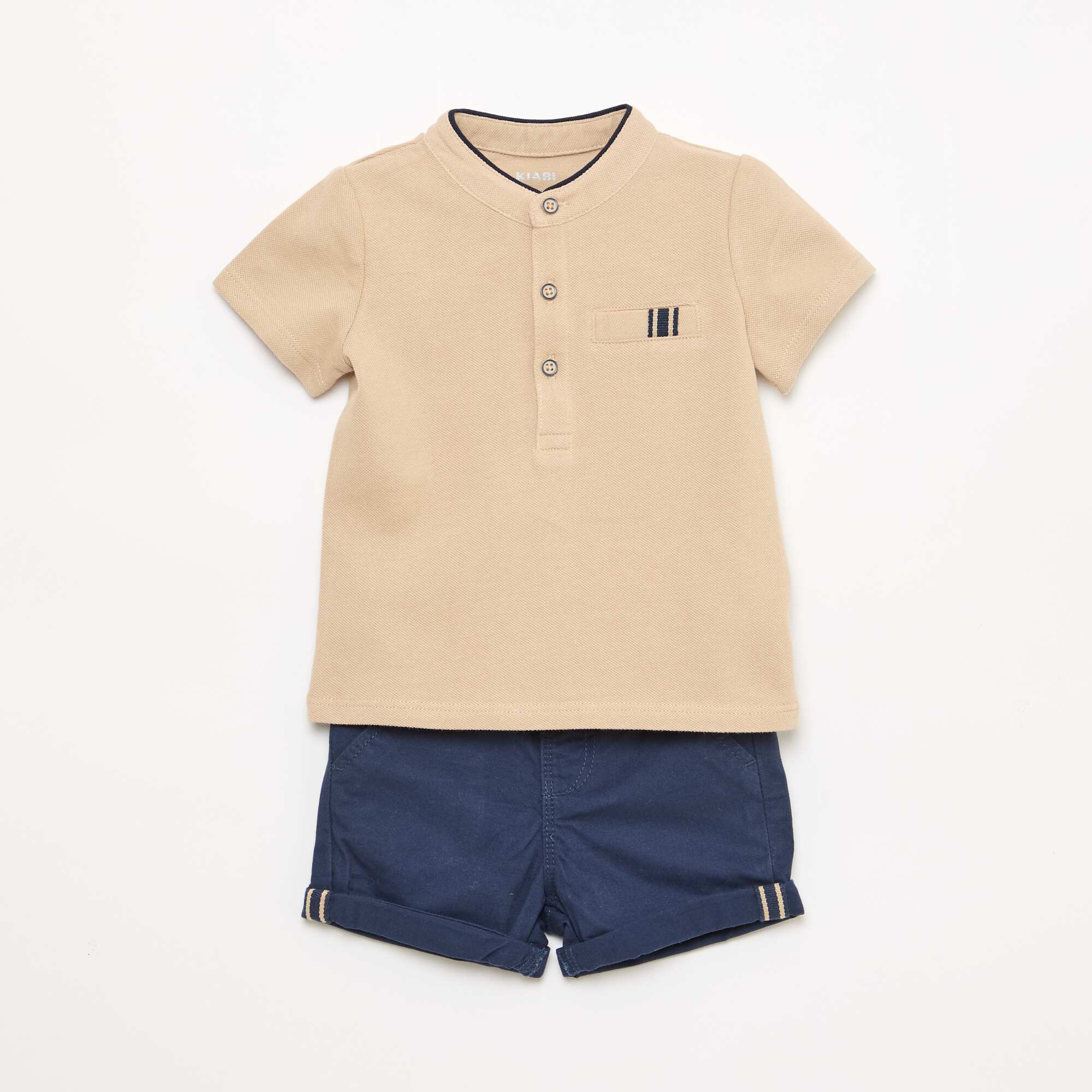 Polo & Shorts Set - 2 Piece BEIGE