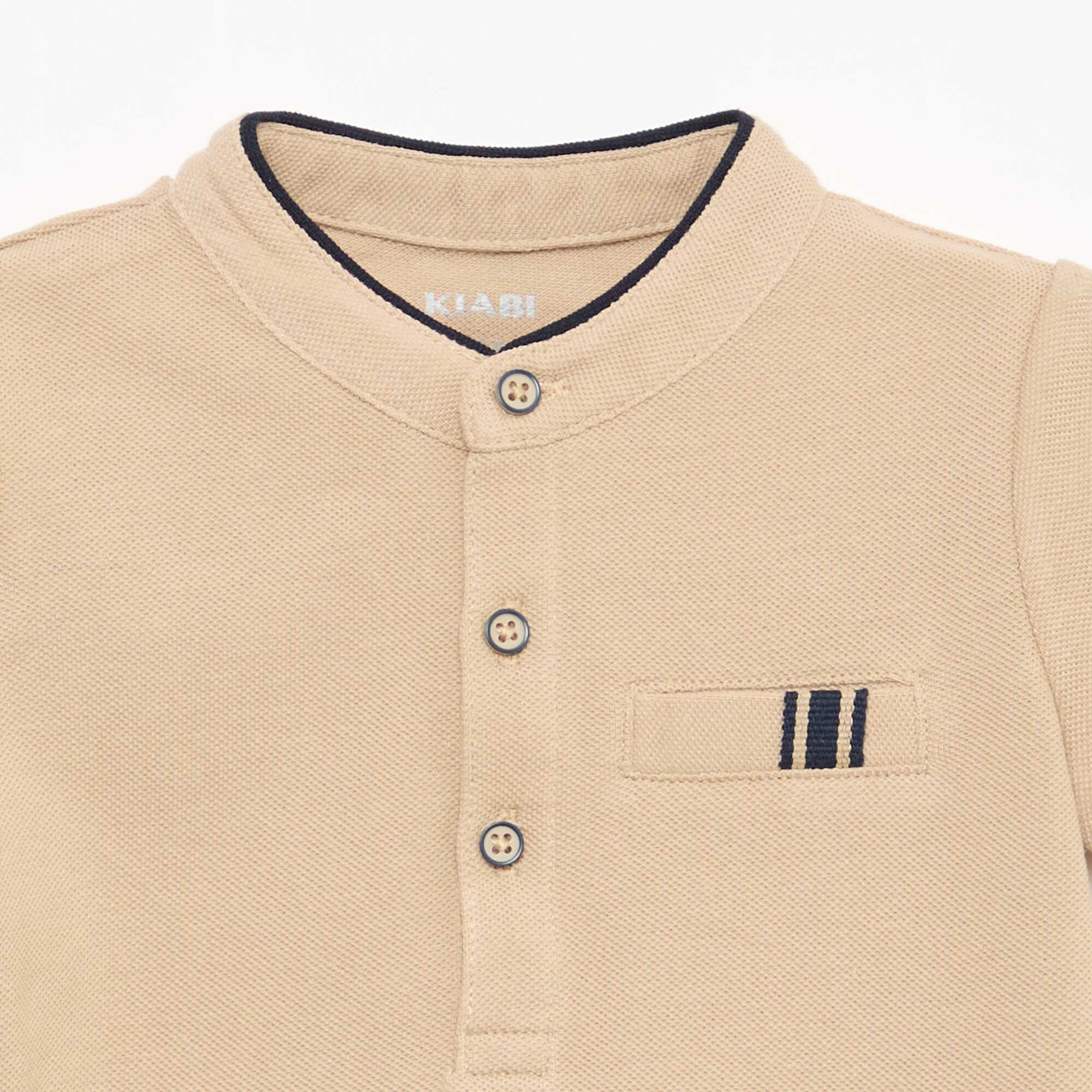 Polo & Shorts Set - 2 Piece BEIGE - Image 2