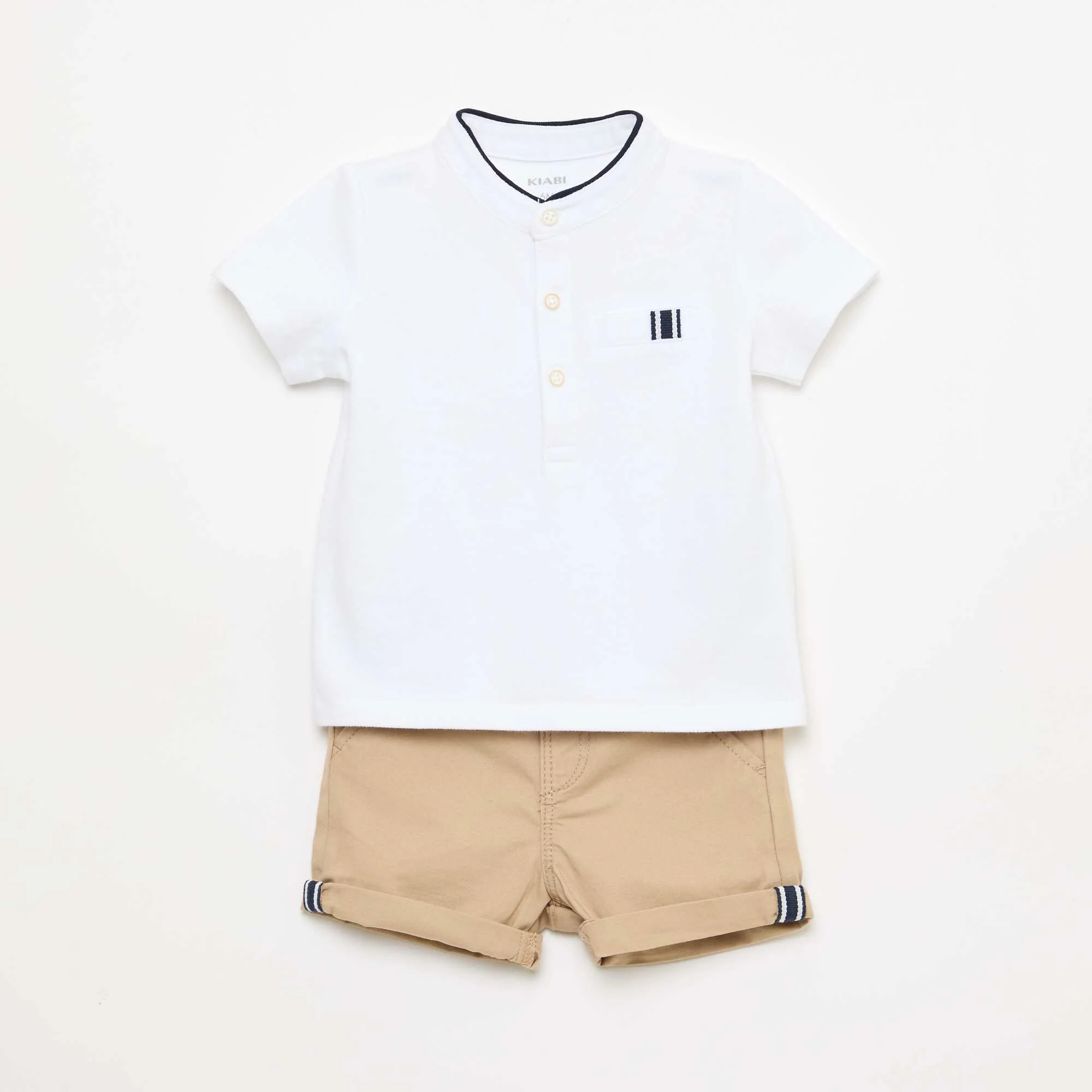 Polo & Shorts Set - 2 Piece WHITE
