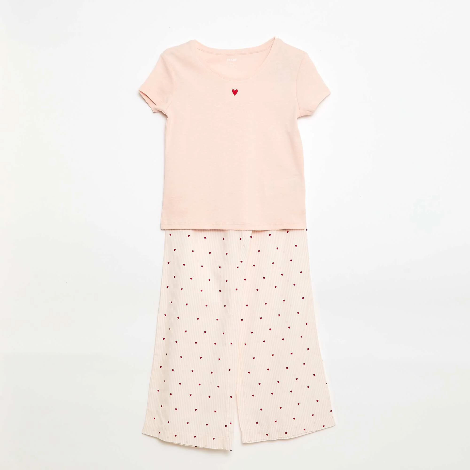Poplin Long Pajamas - 2 Piece Set PINK