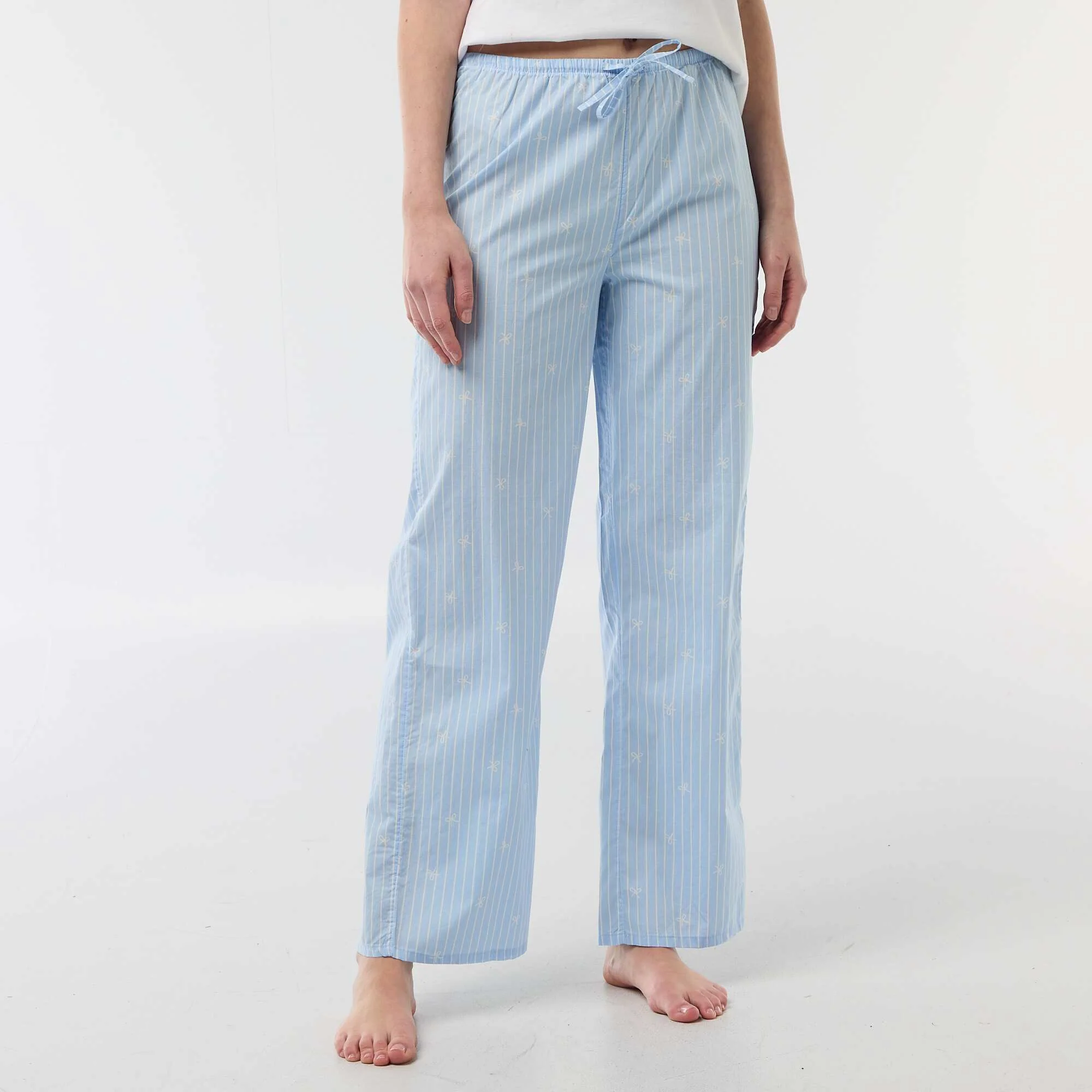 Poplin Pajama Pants BLUE - Image 2