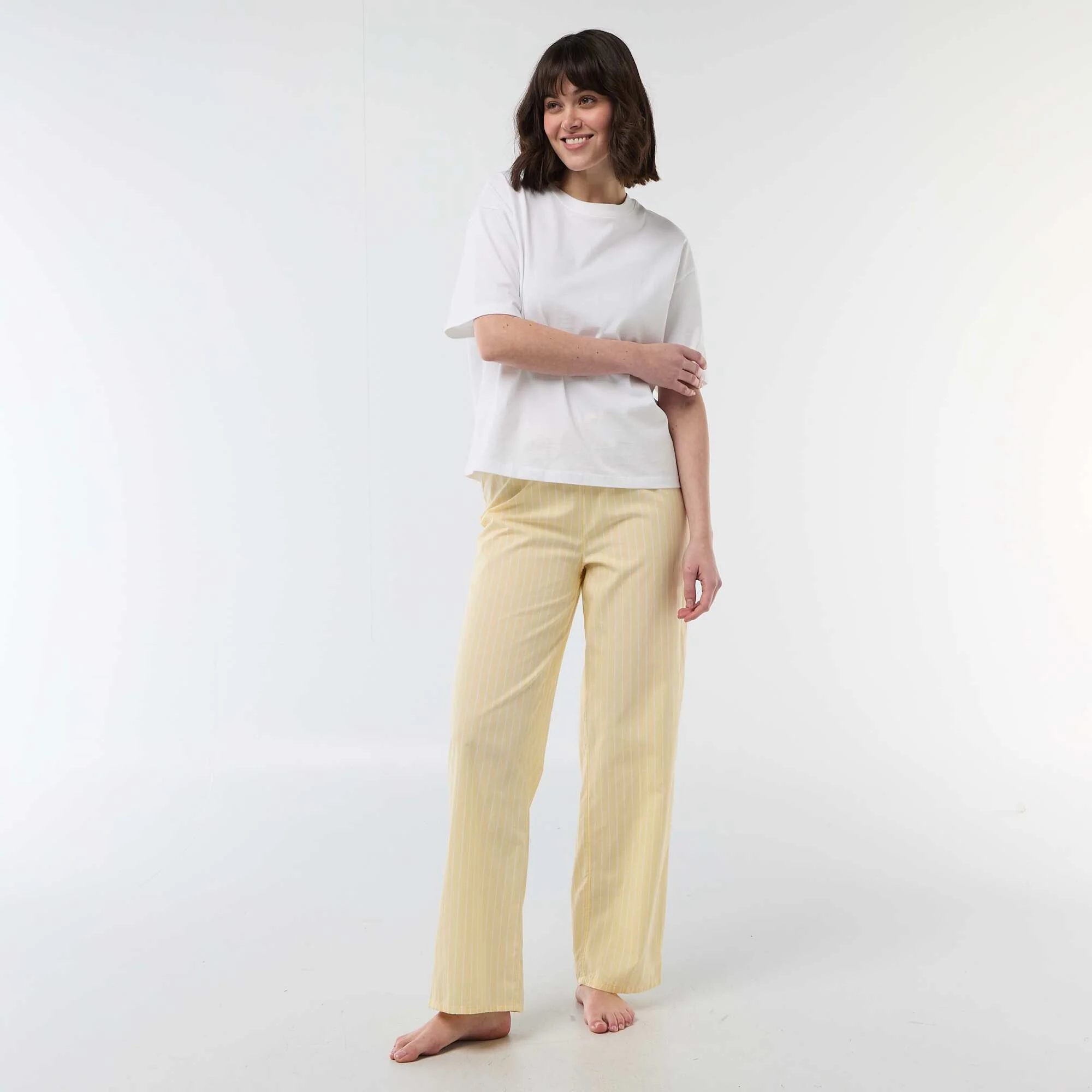 Poplin Pajama Pants YELLOW