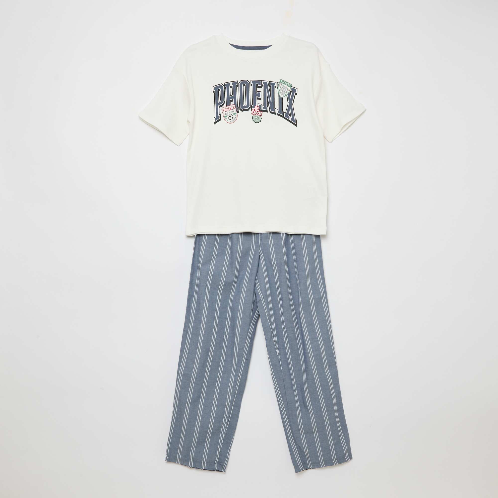 Poplin Pajama Set - 2 pieces WHITE