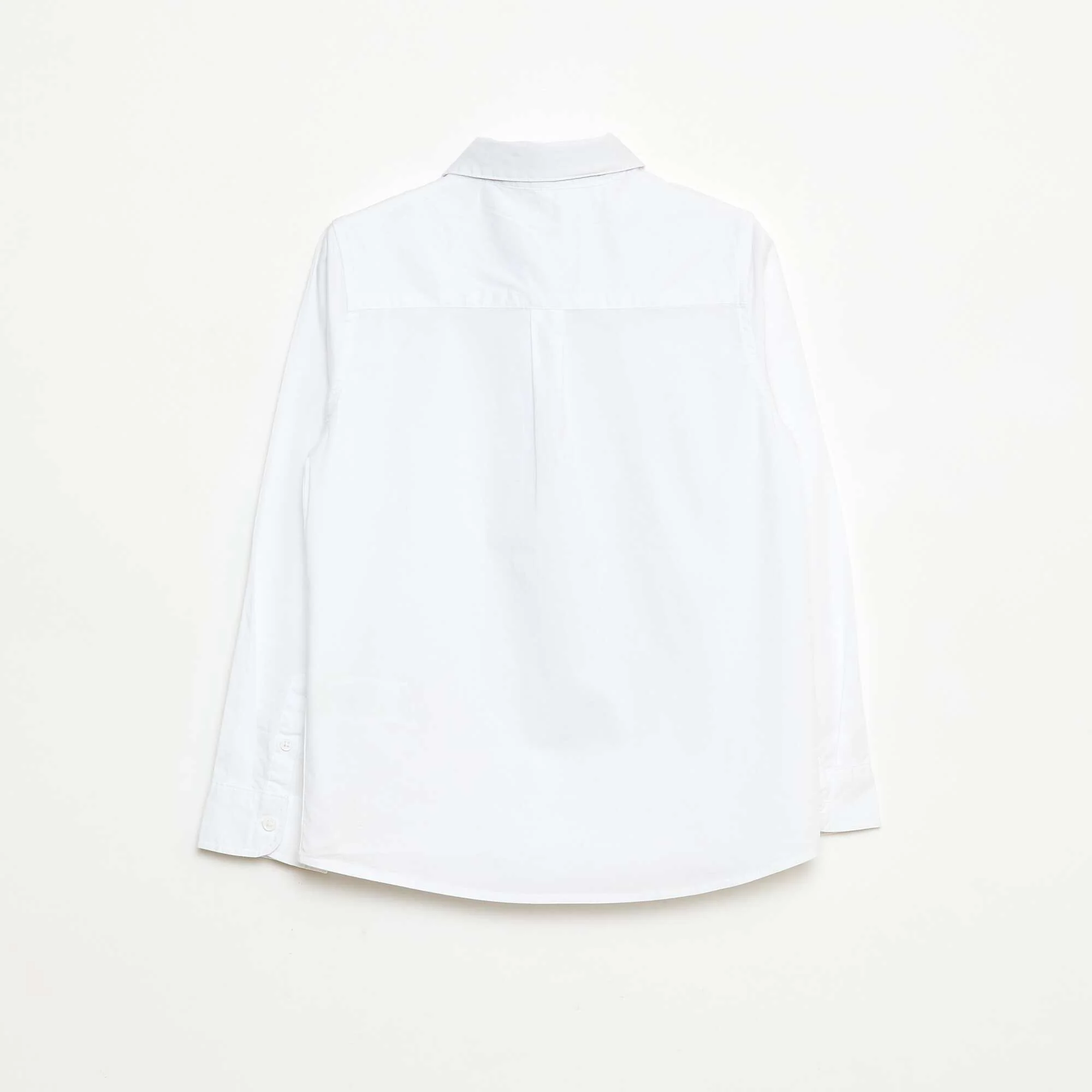 Poplin Shirt + Tie Set with Velcro - 2 pieces WHITE - Image 2