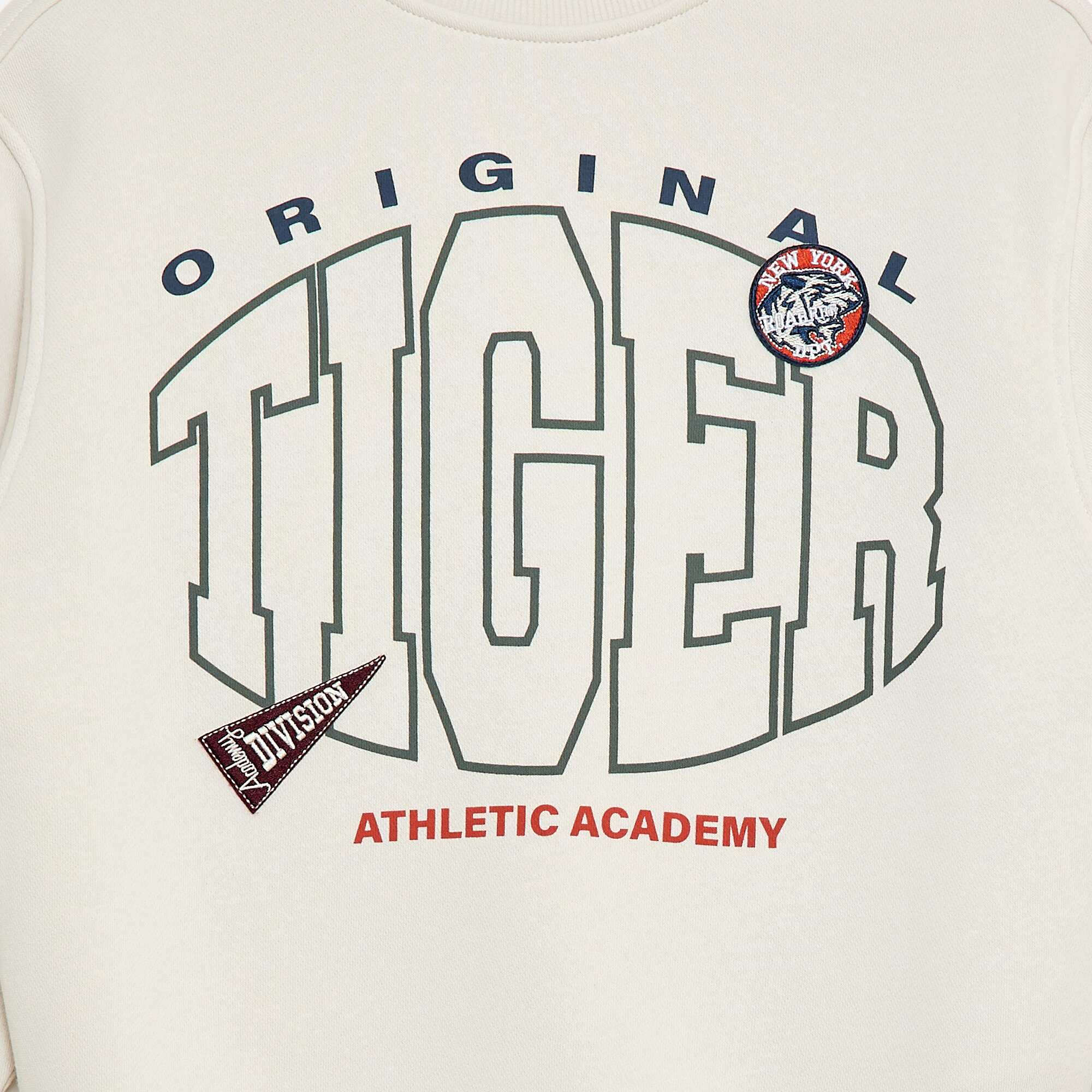 Printed Brushed Fleece Sweatshirt WHITE - Image 2