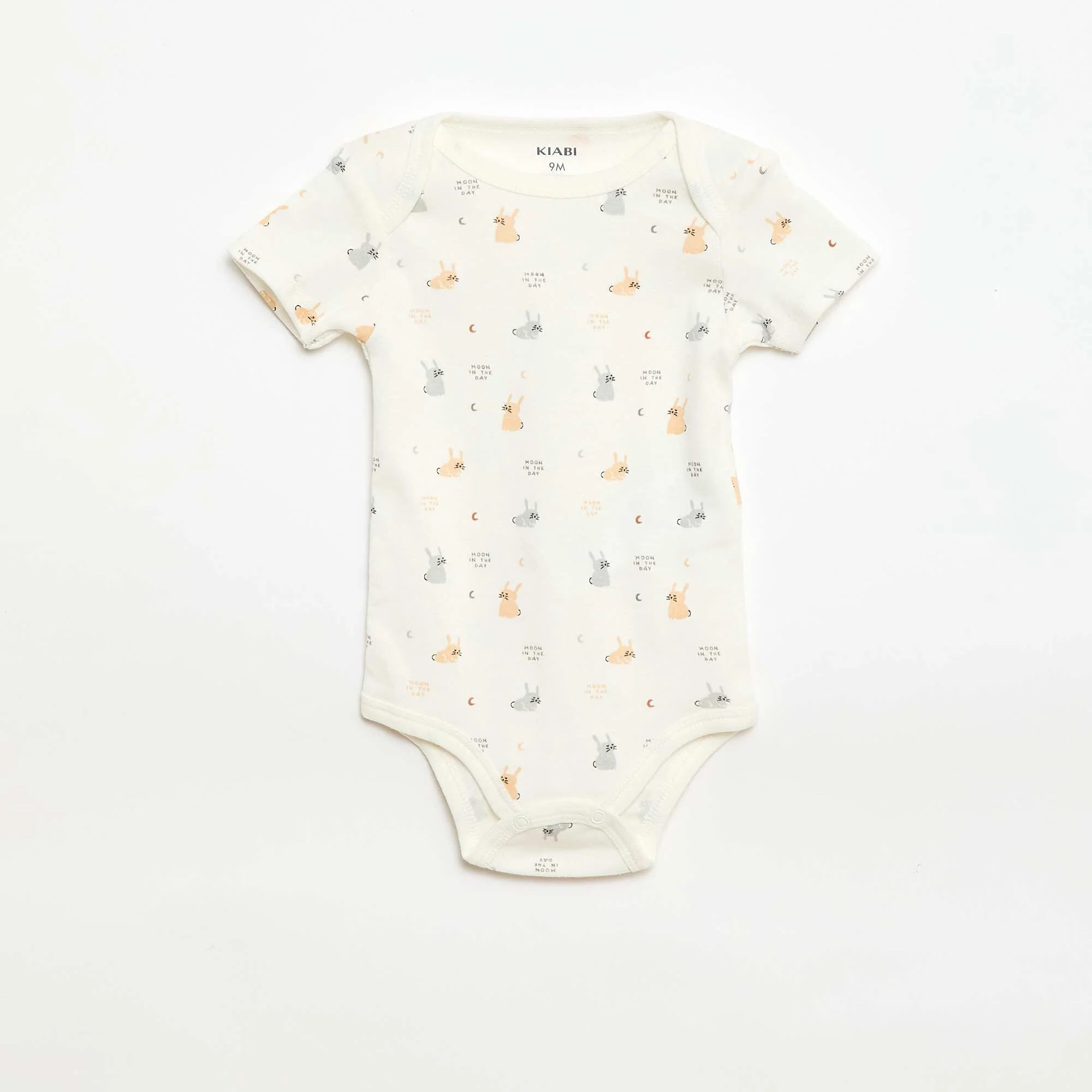 Printed cotton bodysuits - Pack of 3 BEIGE - Image 3