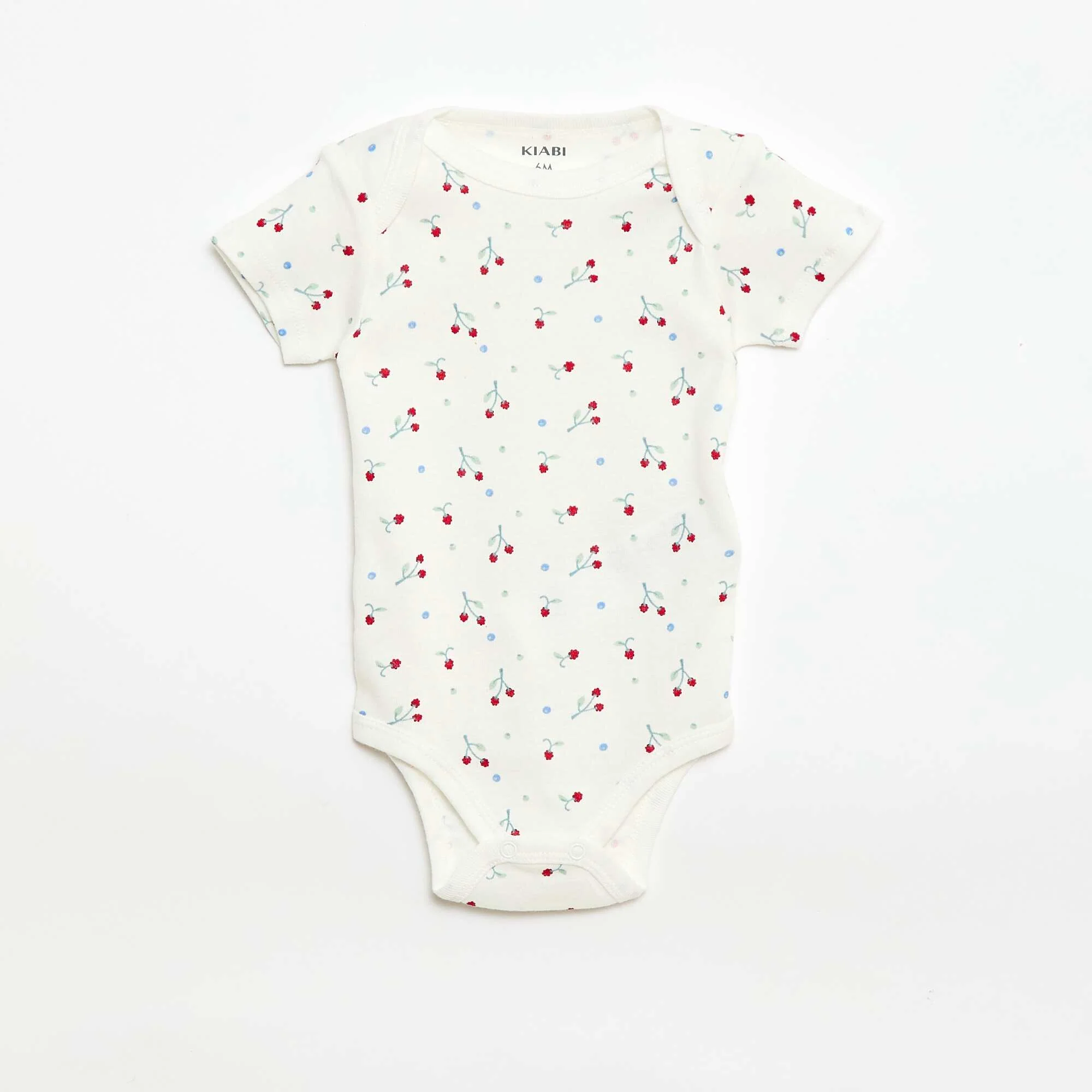 Printed cotton bodysuits - Pack of 3 GREEN - Image 3