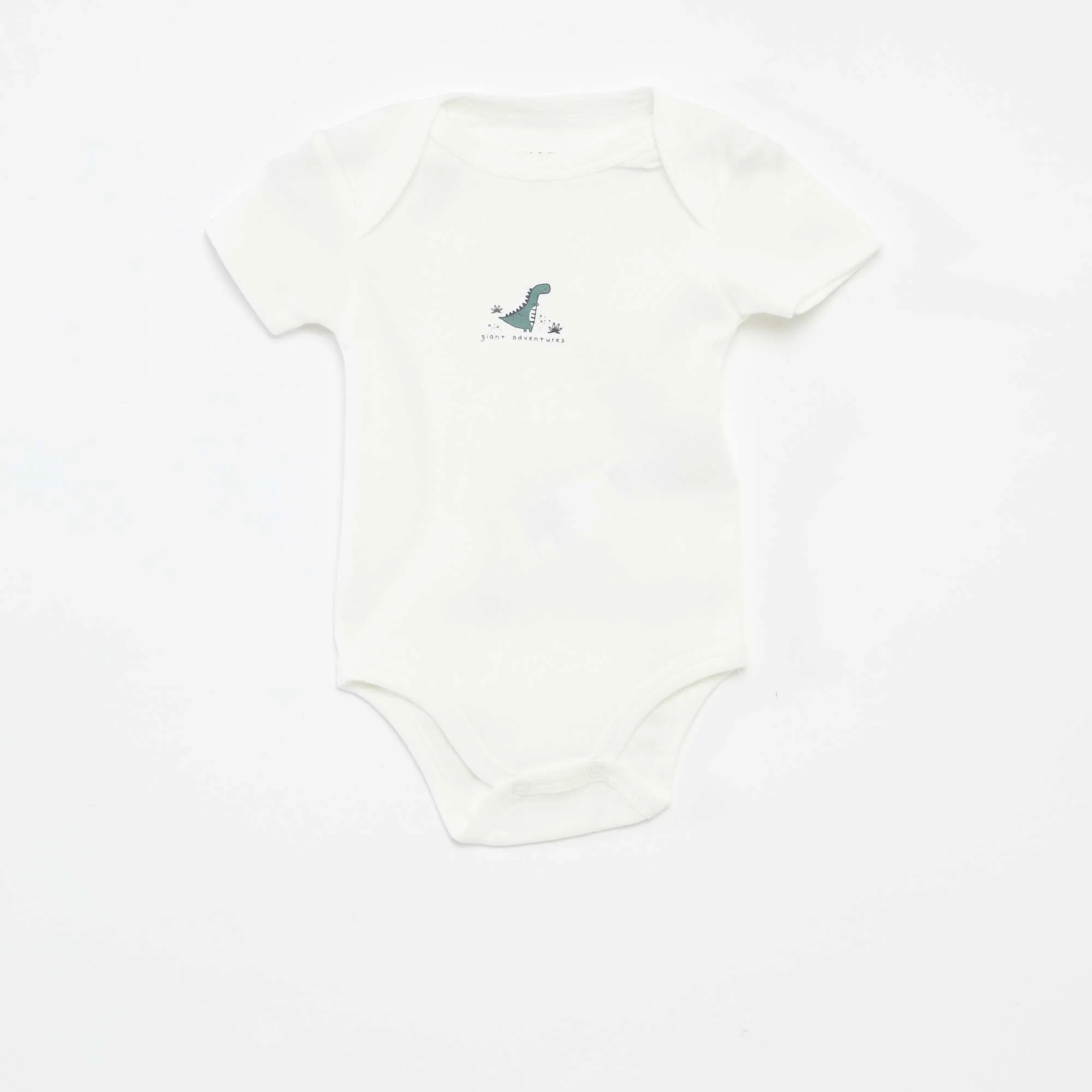 Printed cotton bodysuits - Pack of 3 GREEN - Image 4