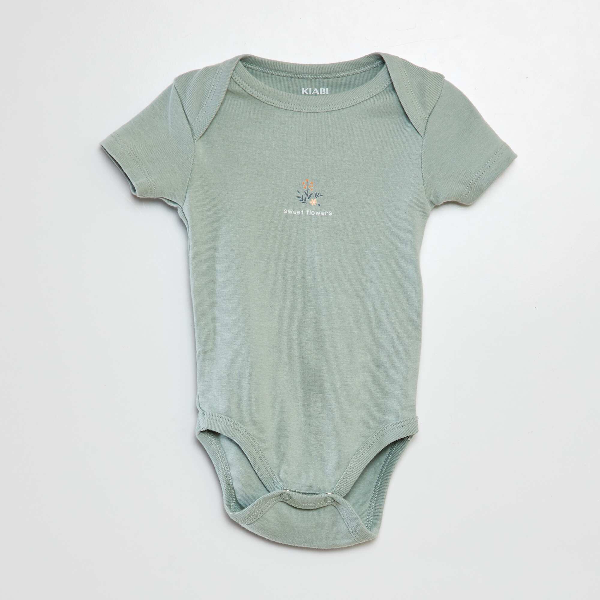 Printed cotton bodysuits - Pack of 3 WHITE - Image 2