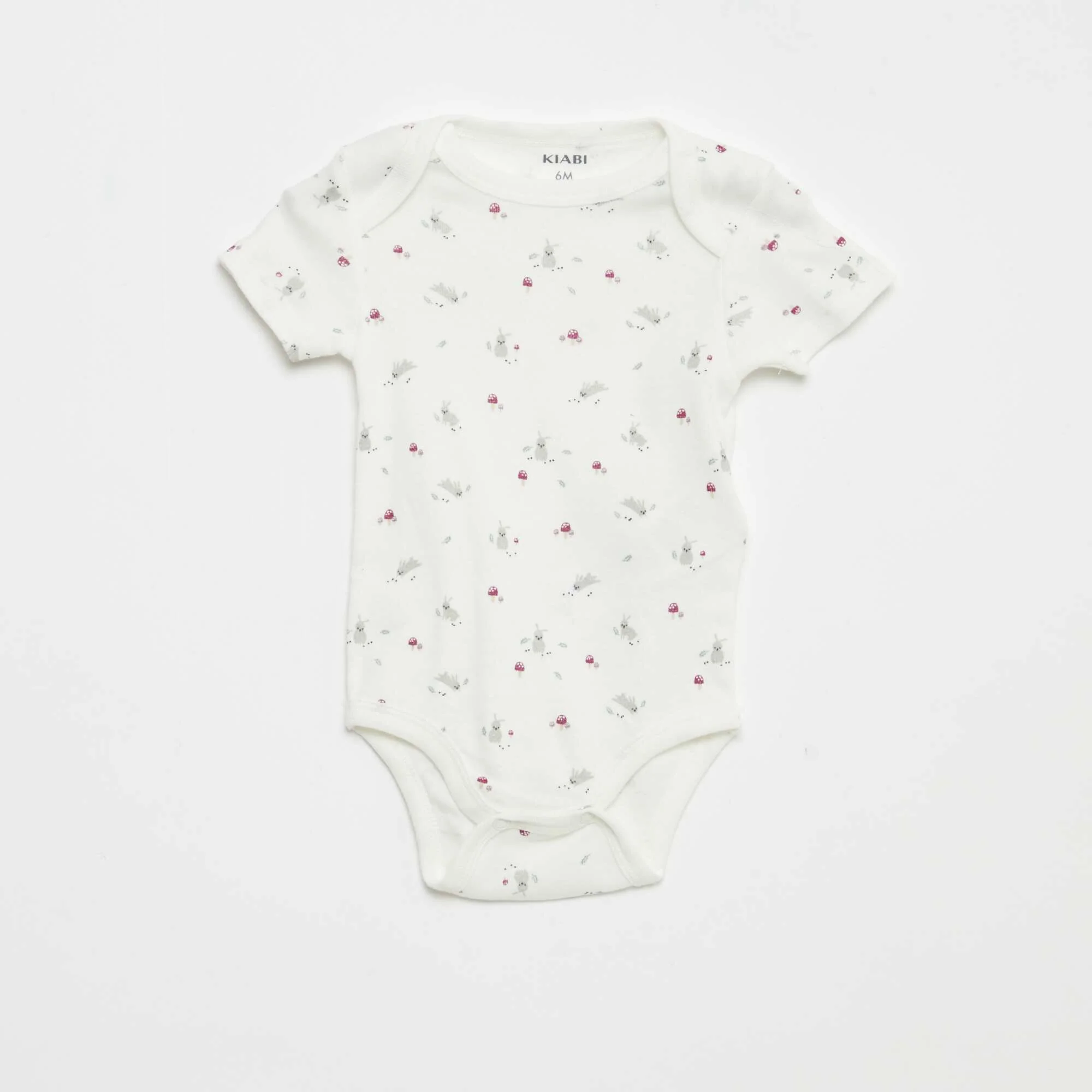 Printed cotton bodysuits - Pack of 3 WHITE - Image 3