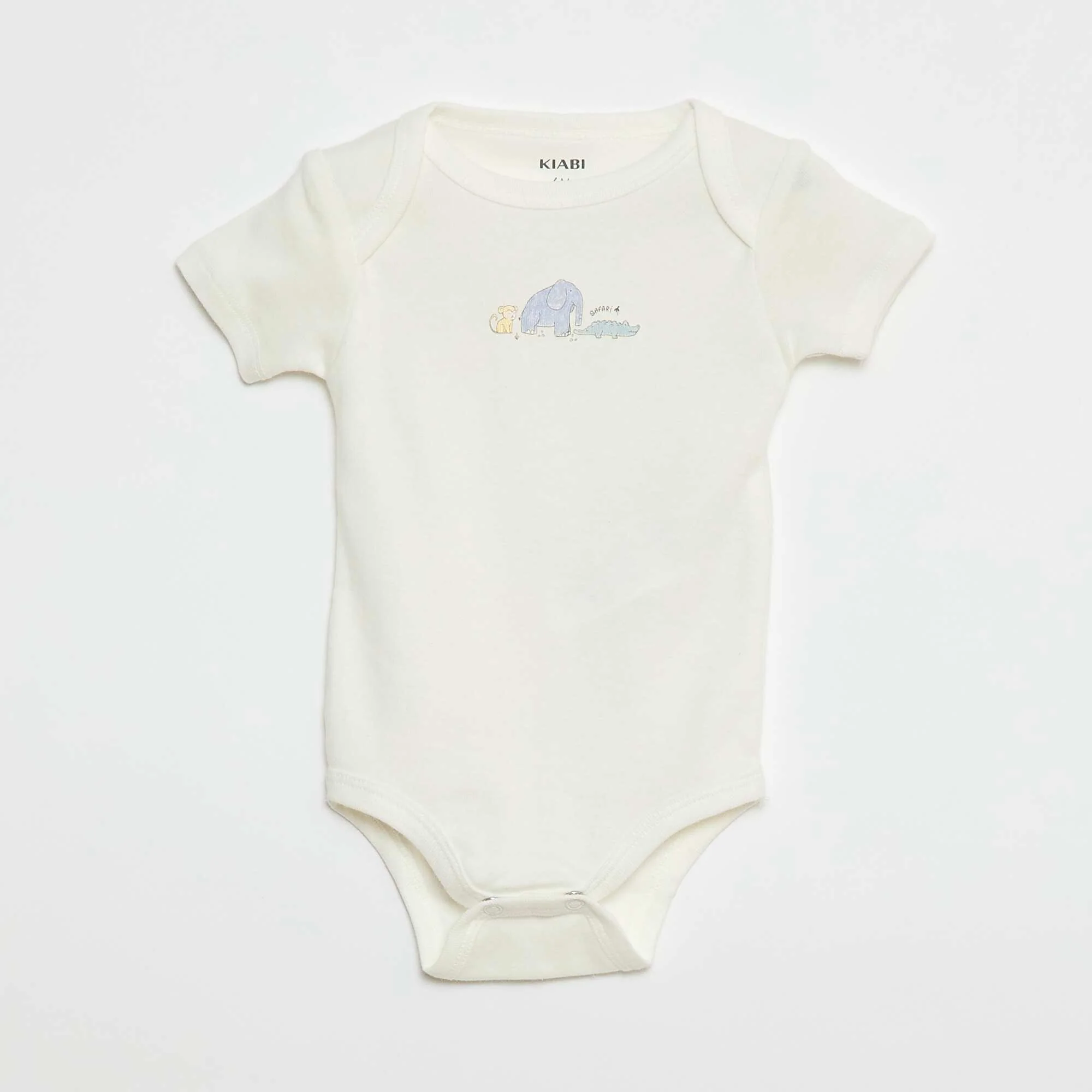 Printed cotton bodysuits - Pack of 3 WHITE - Image 2