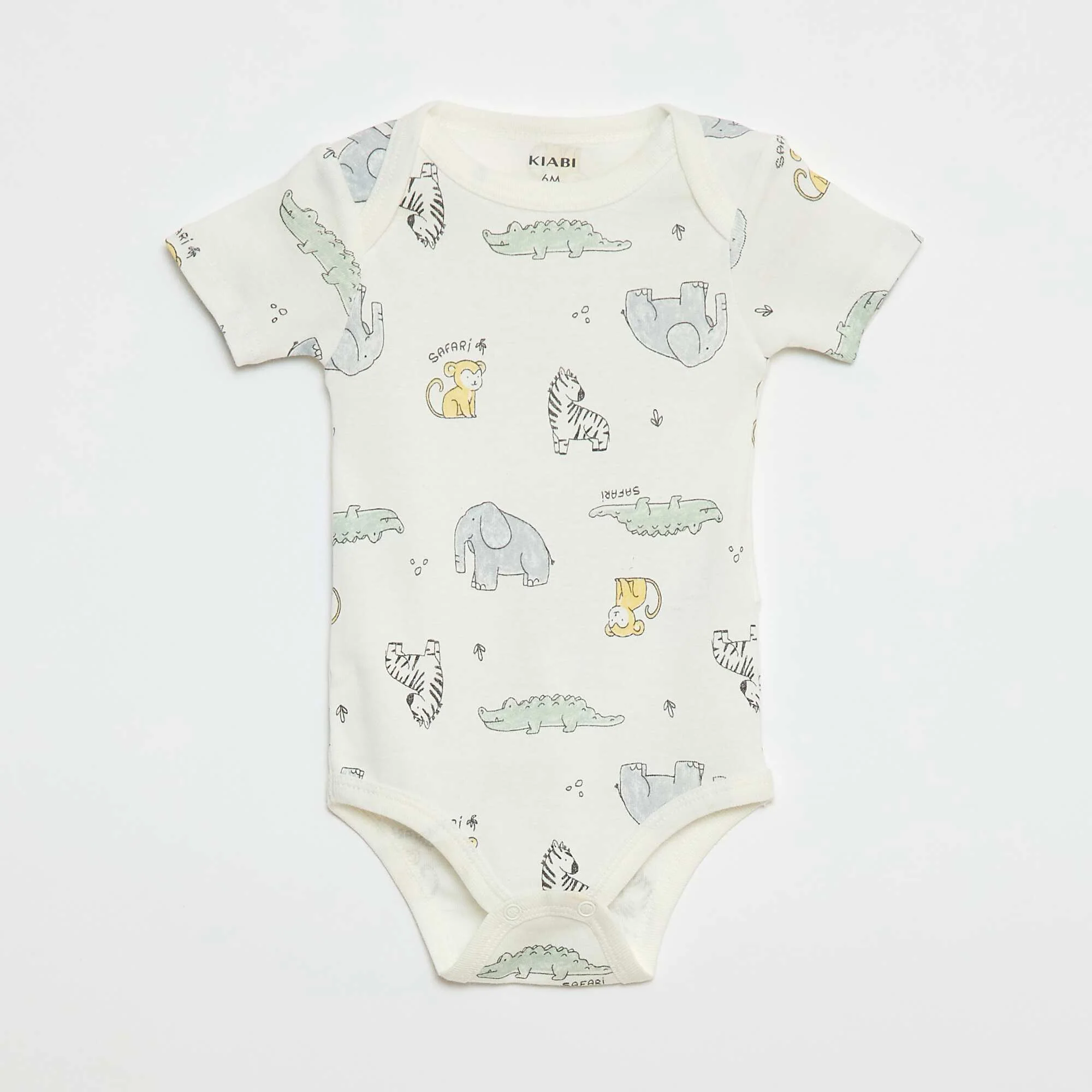 Printed cotton bodysuits - Pack of 3 WHITE - Image 3