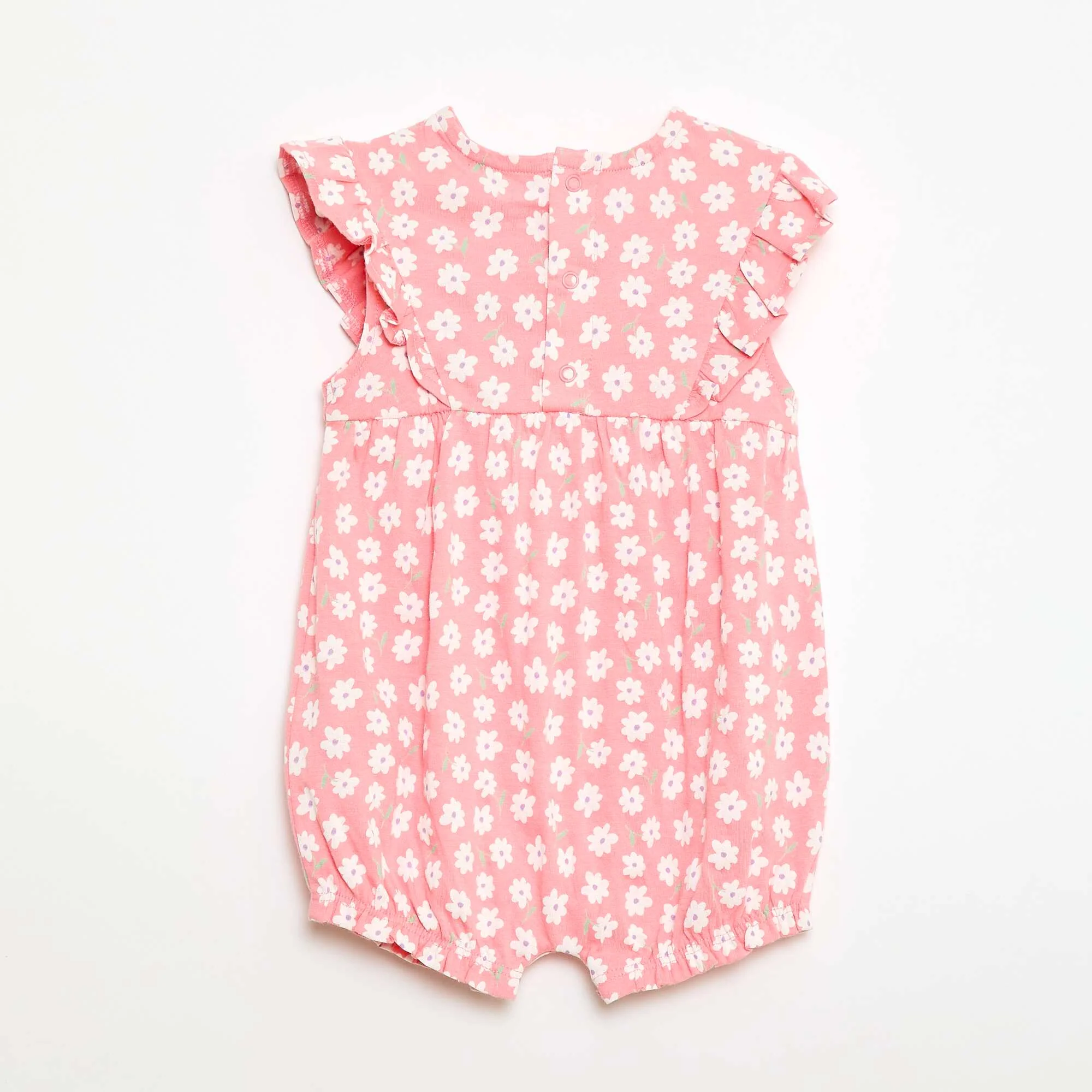 Printed Cotton Romper PINK - Image 2