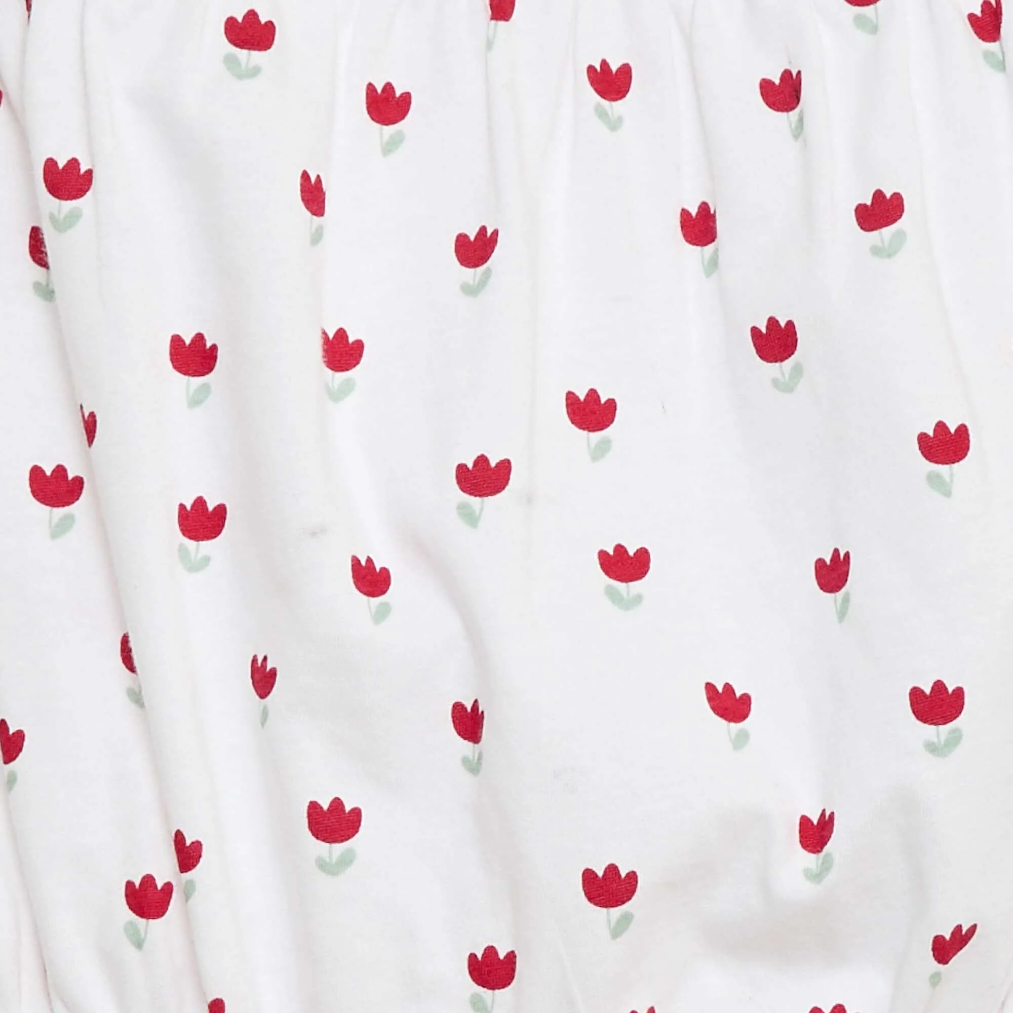 Printed Cotton Romper WHITE - Image 2