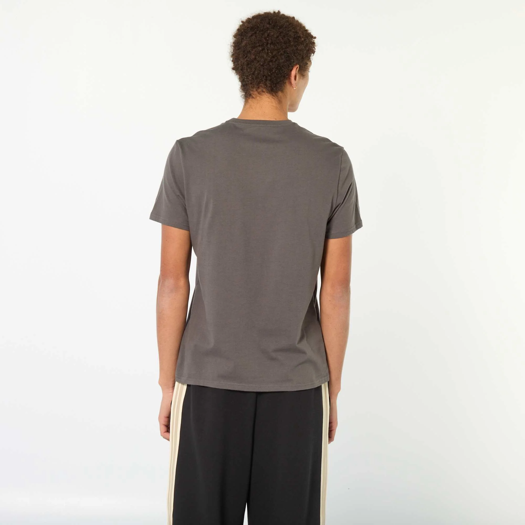 Printed Cotton Short-Sleeve T-Shirt GREY - Image 4