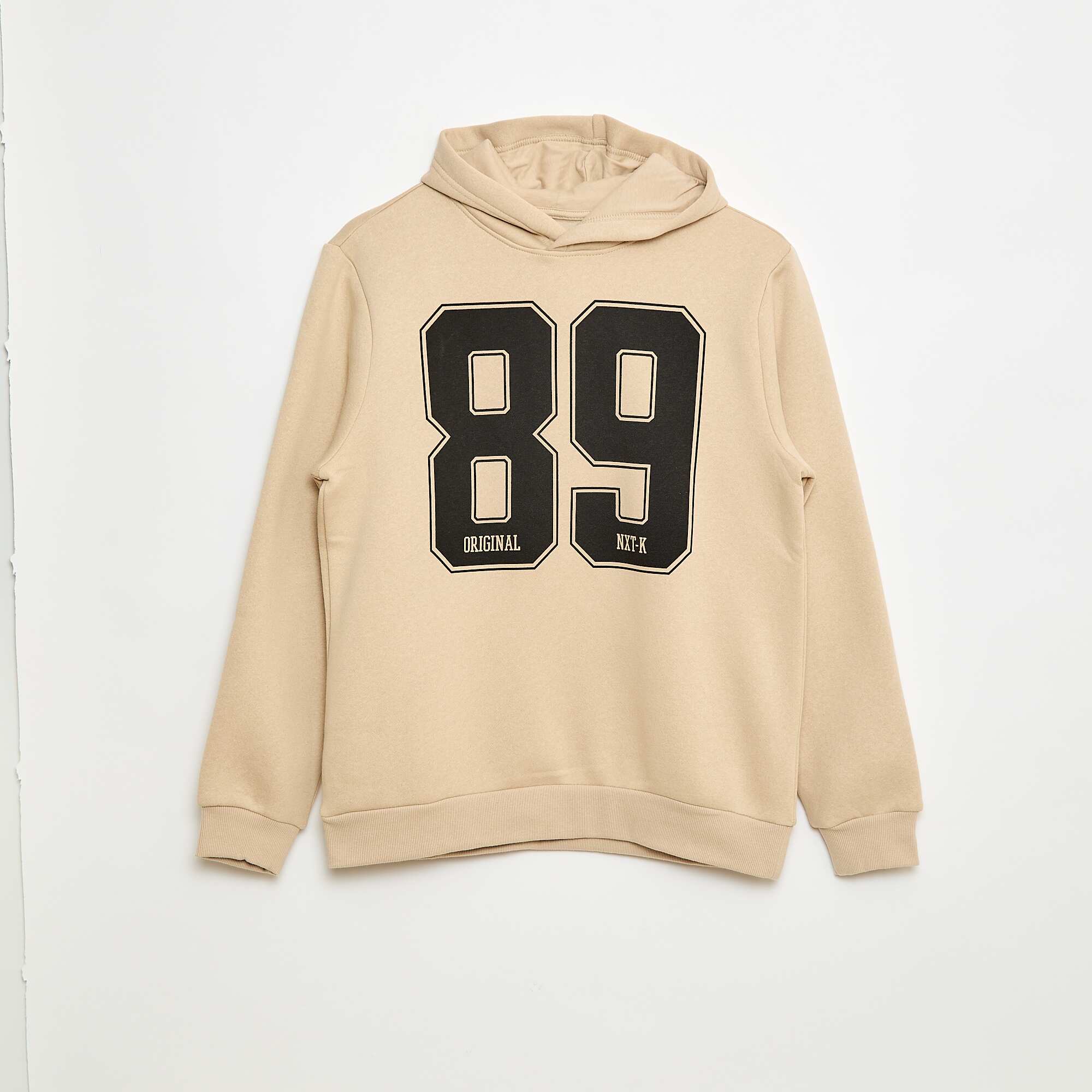 Printed Cotton Sweatshirt BEIGE