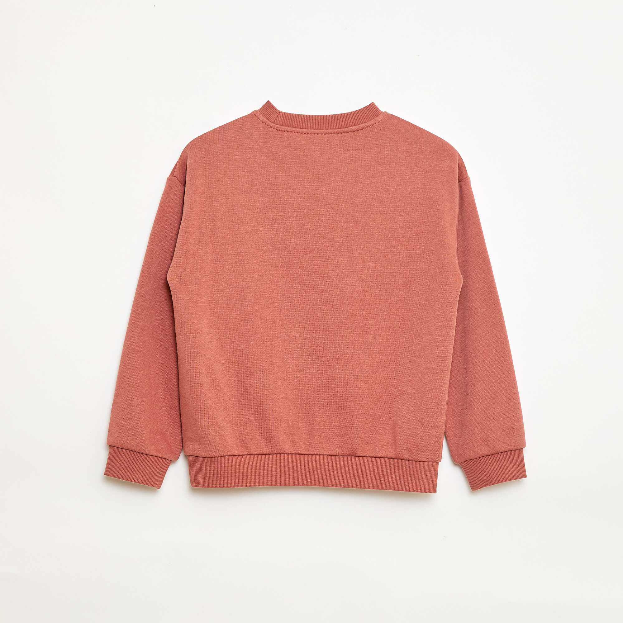 Printed Crew Neck Sweatshirt RED - Image 4