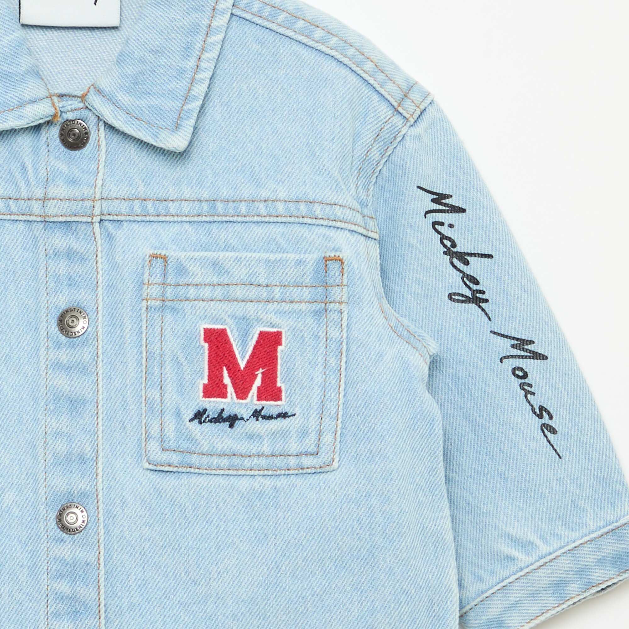 Printed 'Disney' Denim Jacket BLUE - Image 4