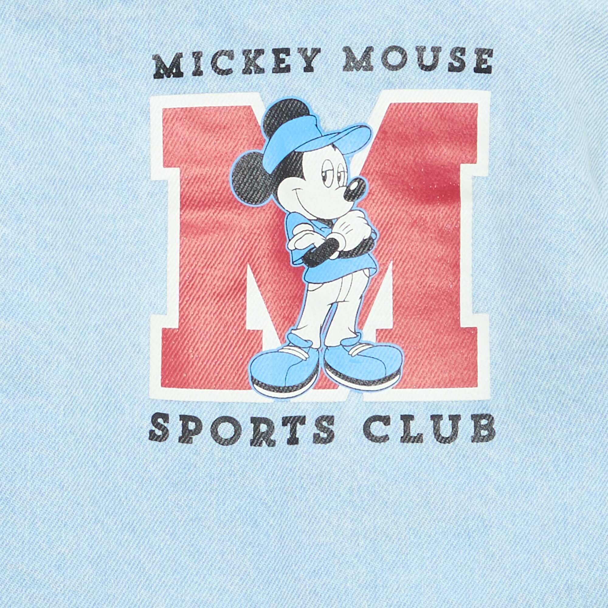 Printed 'Disney' Denim Jacket BLUE - Image 5