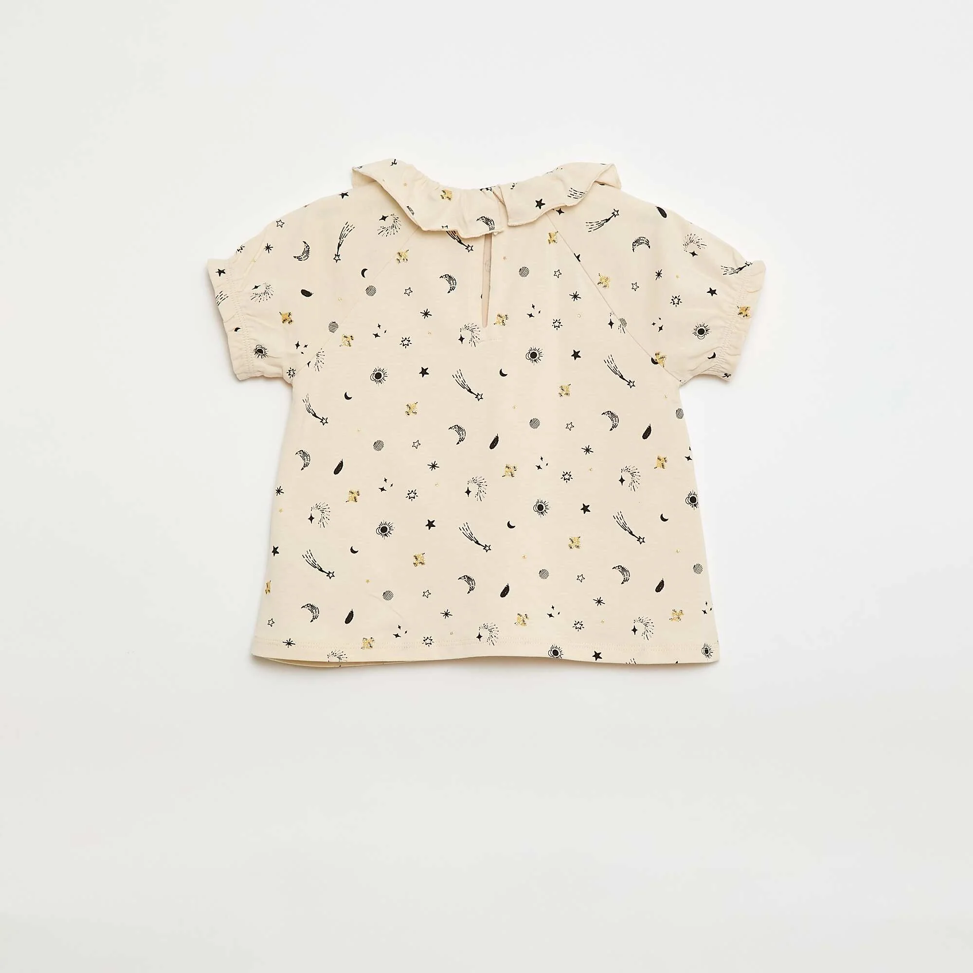 Printed Flared T-shirt BEIGE - Image 2