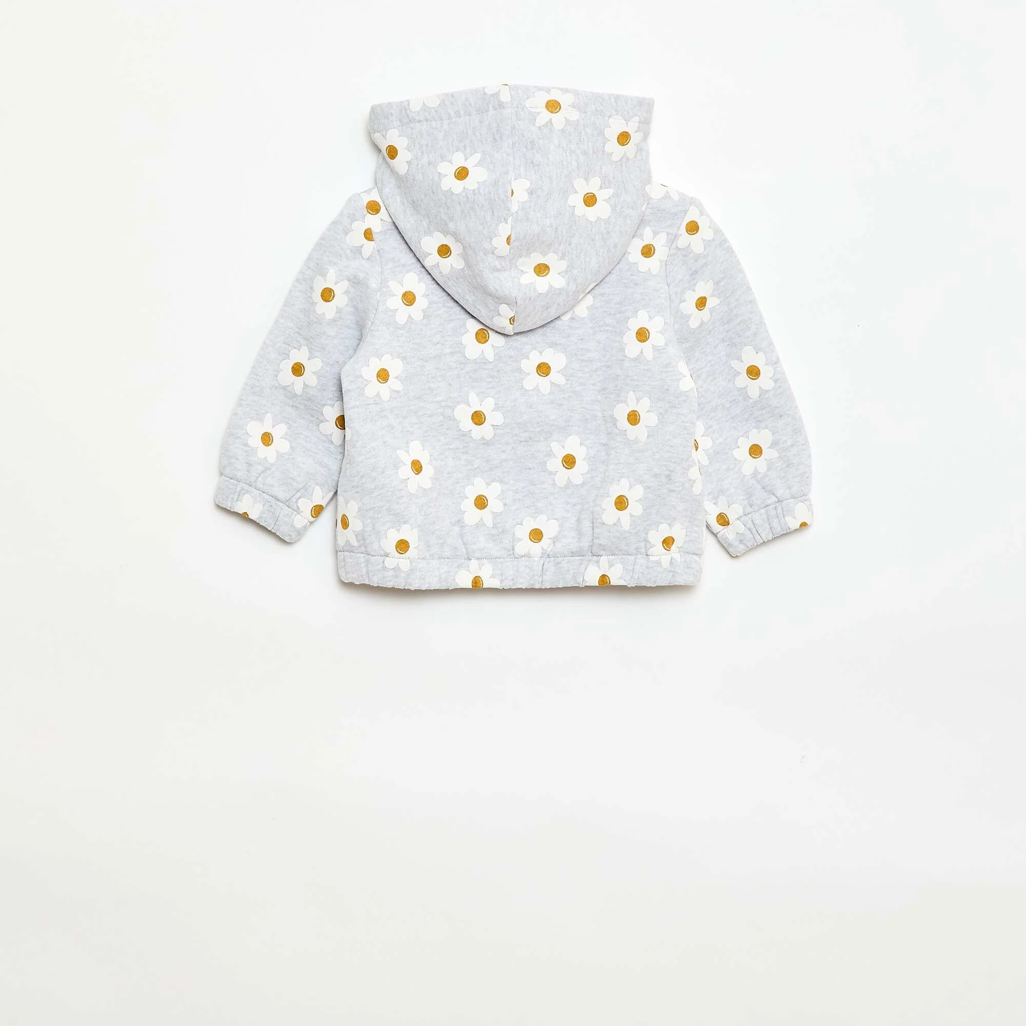 Printed Hooded Sweatshirt GREY - Image 2