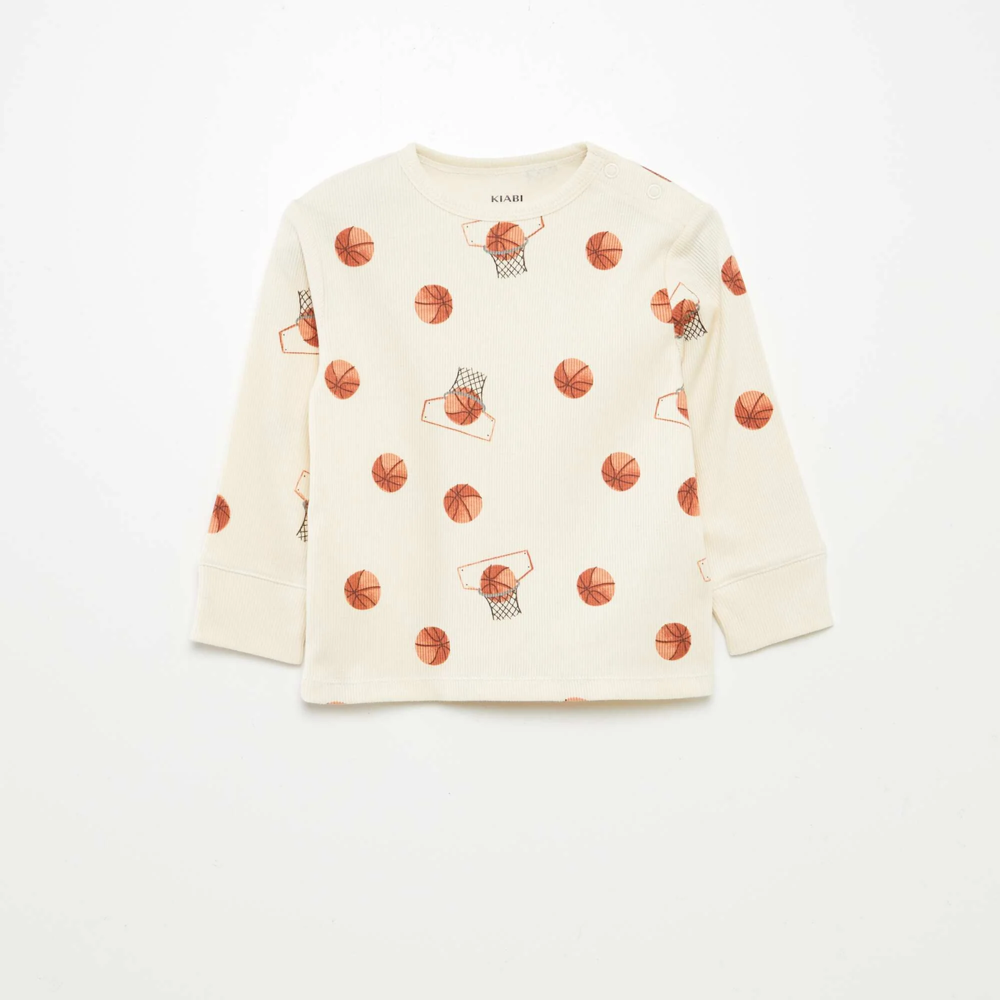 Printed knit pyjamas - 2-piece set WHITE - Image 3