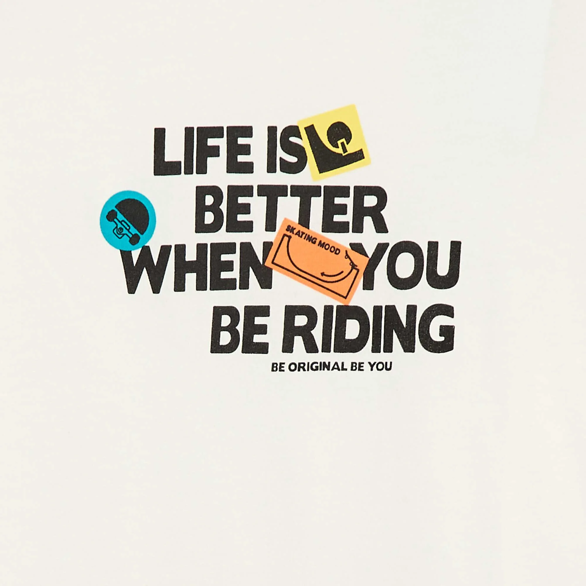 Printed long-sleeved T-shirt BEIGE - Image 2