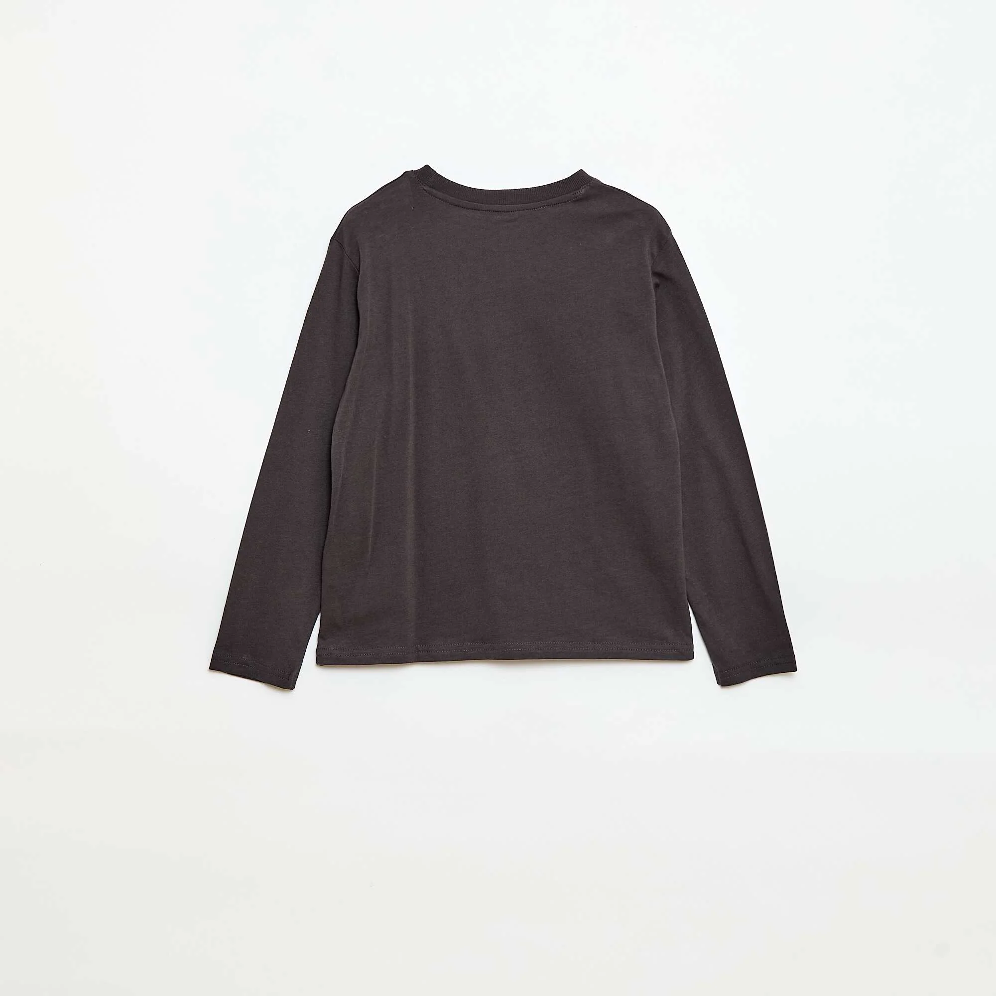 Printed long-sleeved T-shirt GREY - Image 3