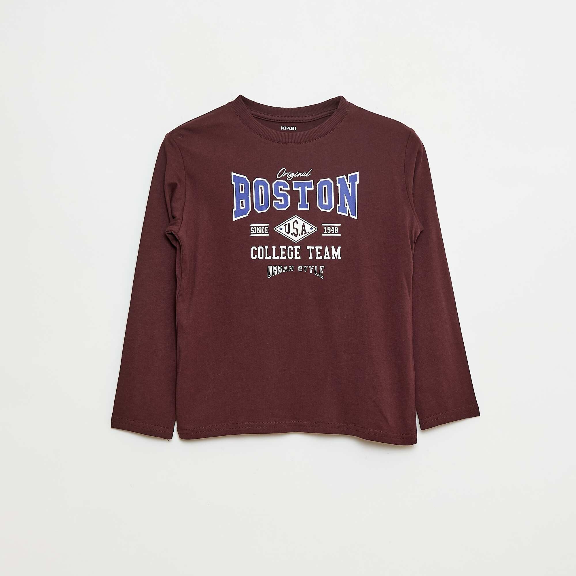 Printed long-sleeved T-shirt RED - Image 2