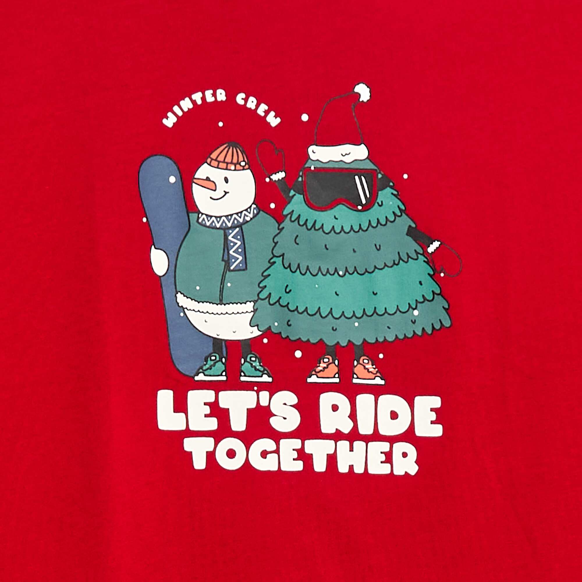 Printed long-sleeved T-shirt RED - Image 4