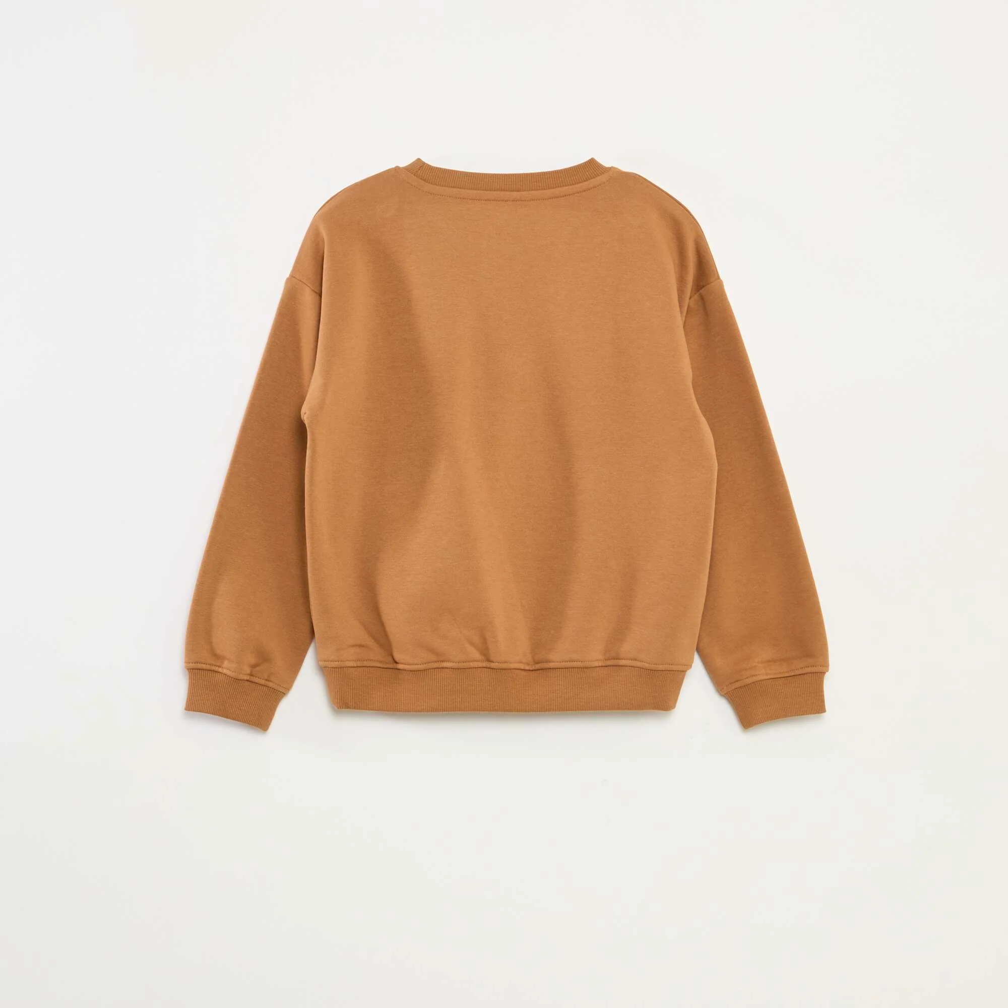 Printed loose-fit sweatshirt BROWN - Image 3