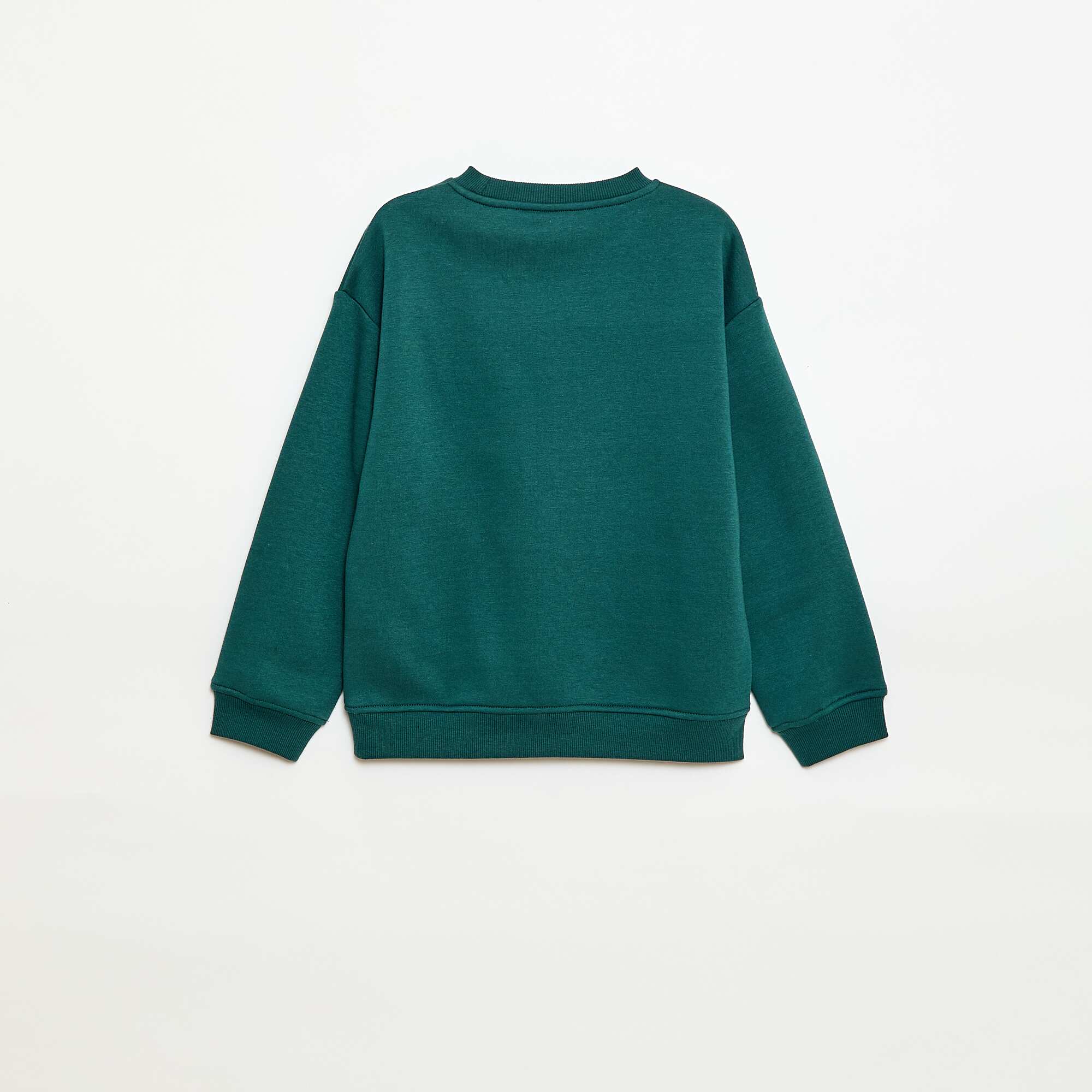 Printed loose-fit sweatshirt GREEN - Image 3
