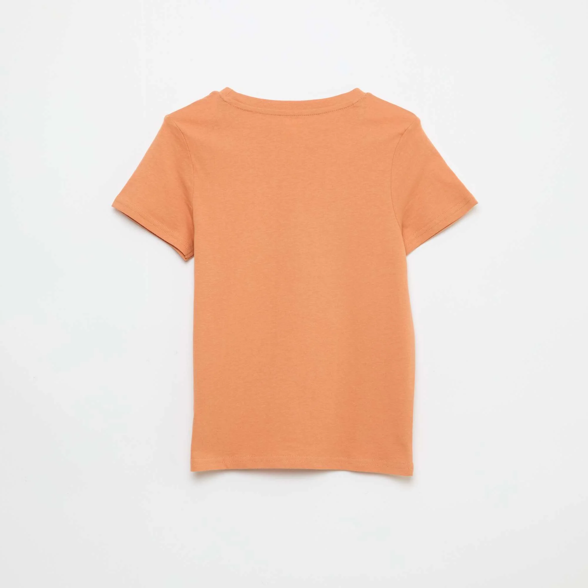 Printed Message T-Shirt BROWN - Image 3