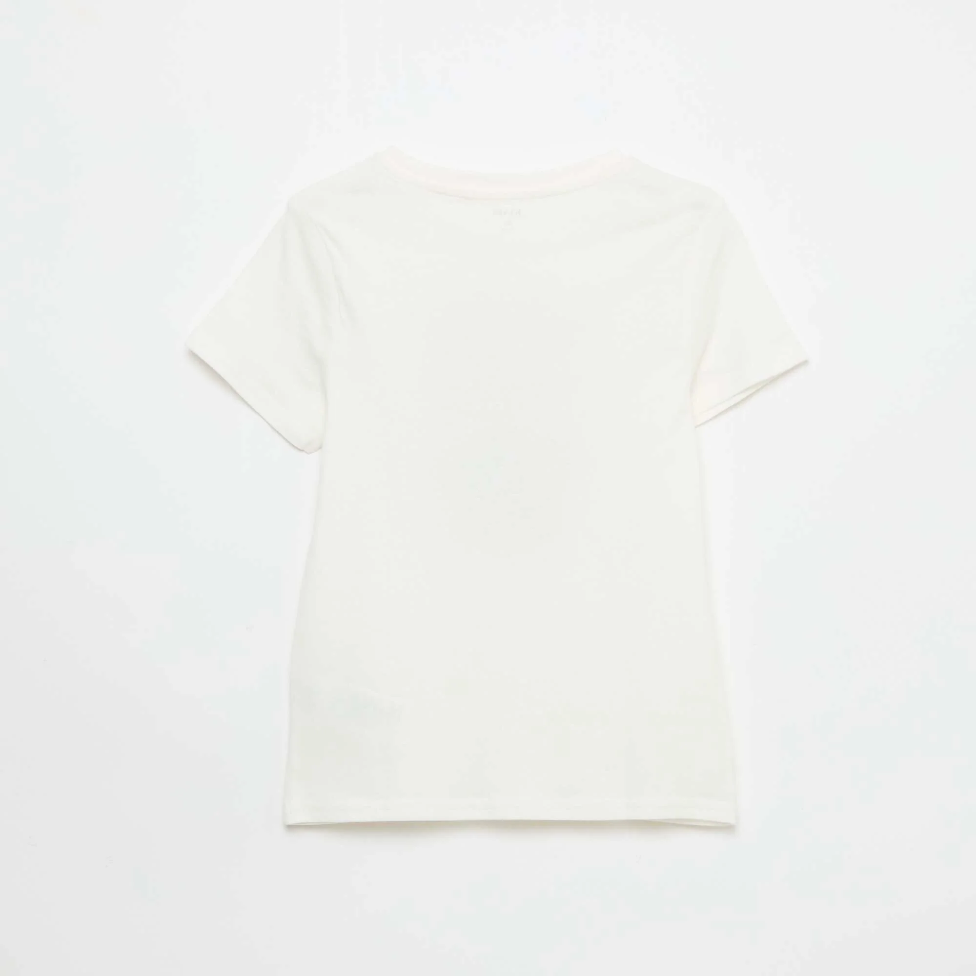 Printed Message T-Shirt WHITE - Image 3