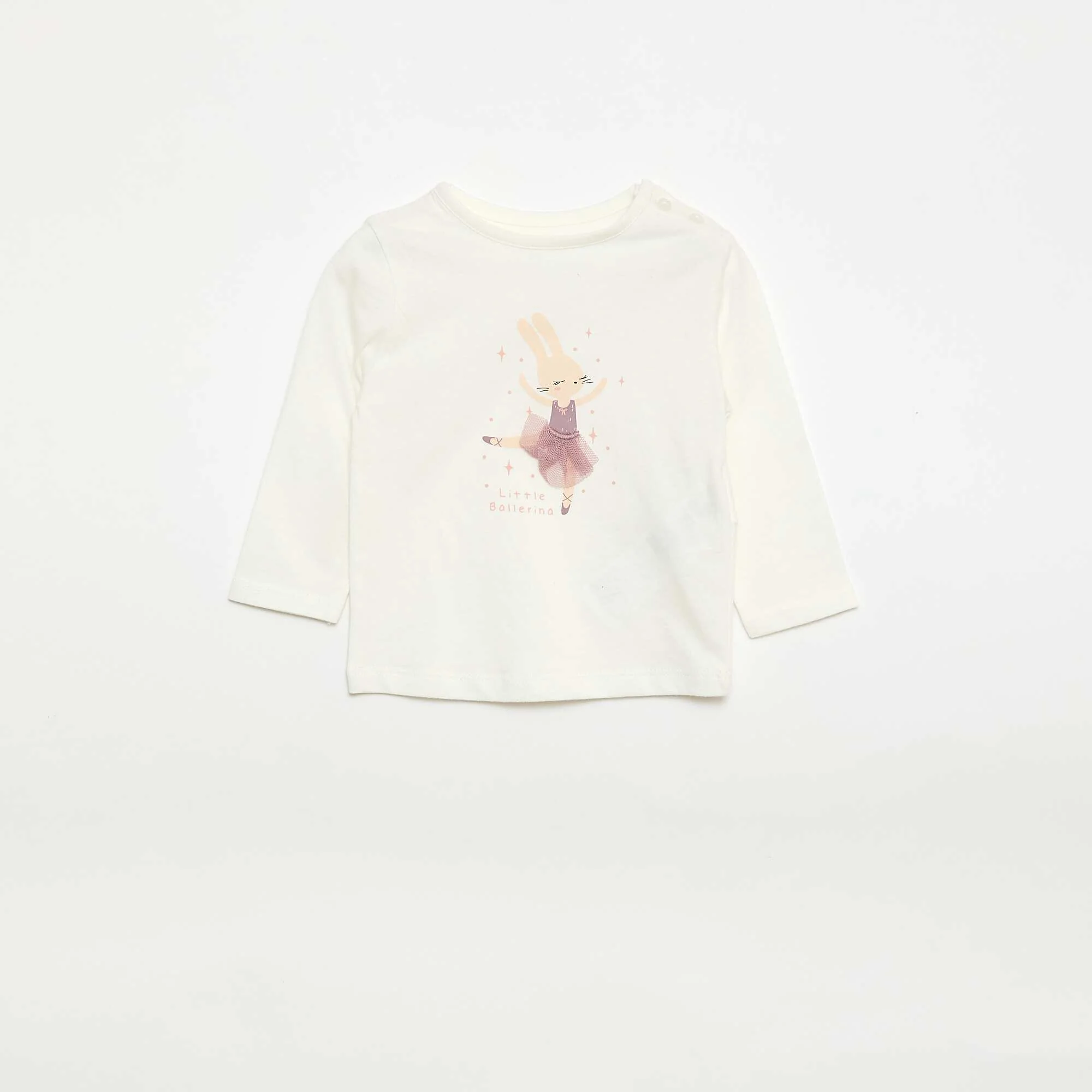 Printed Novelty T-shirt WHITE
