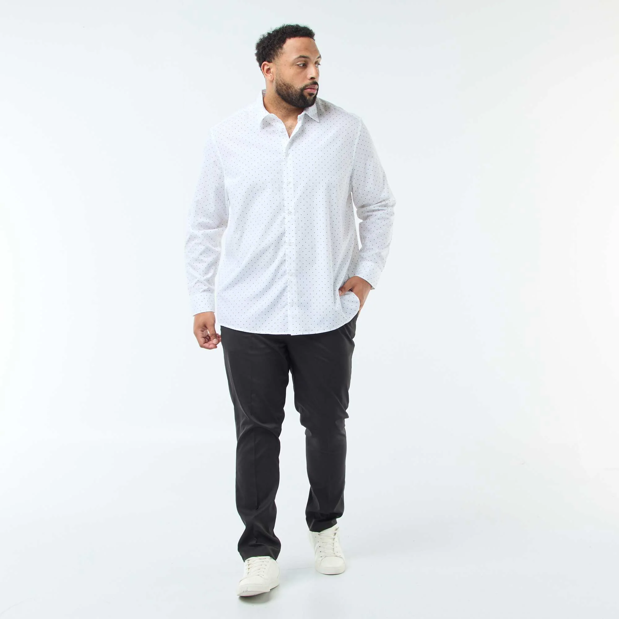 Printed Regular Fit Shirt WHITE - Image 2