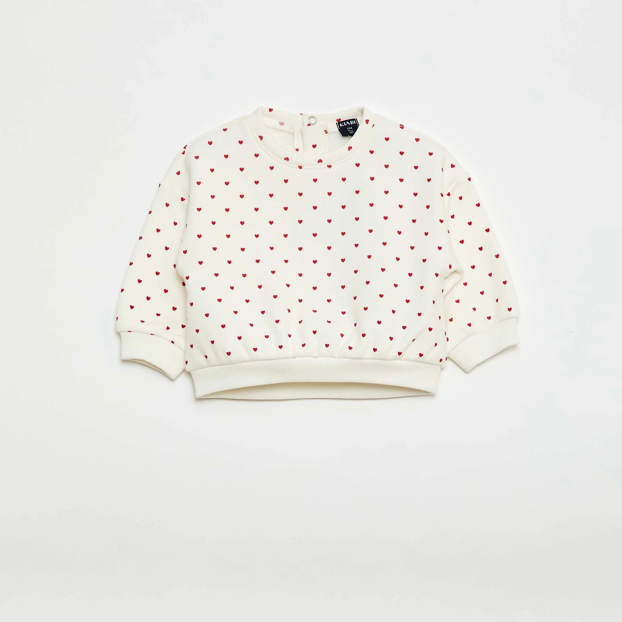Printed Round Neck Sweatshirt BEIGE