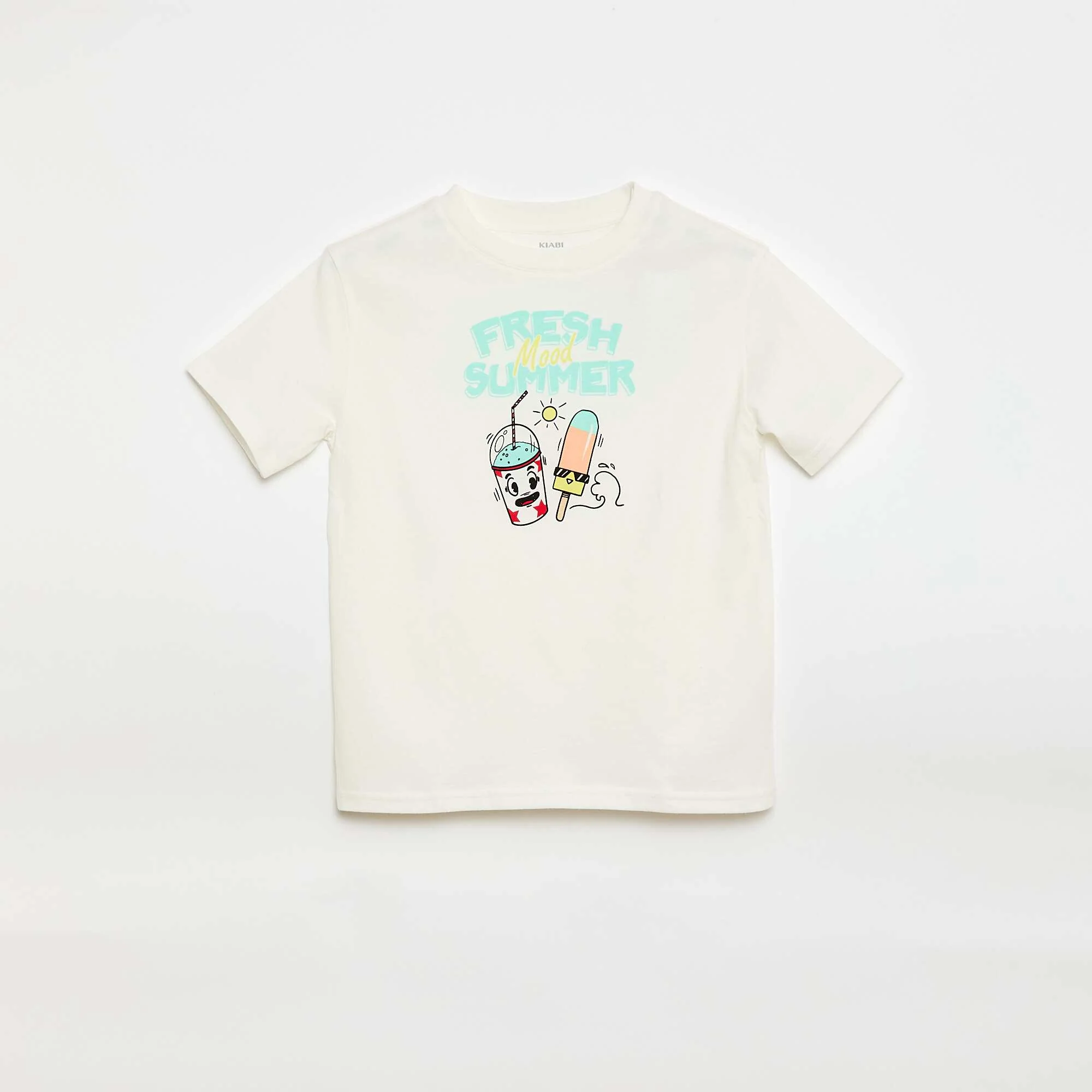 Printed Short-Sleeve T-Shirt BEIGE